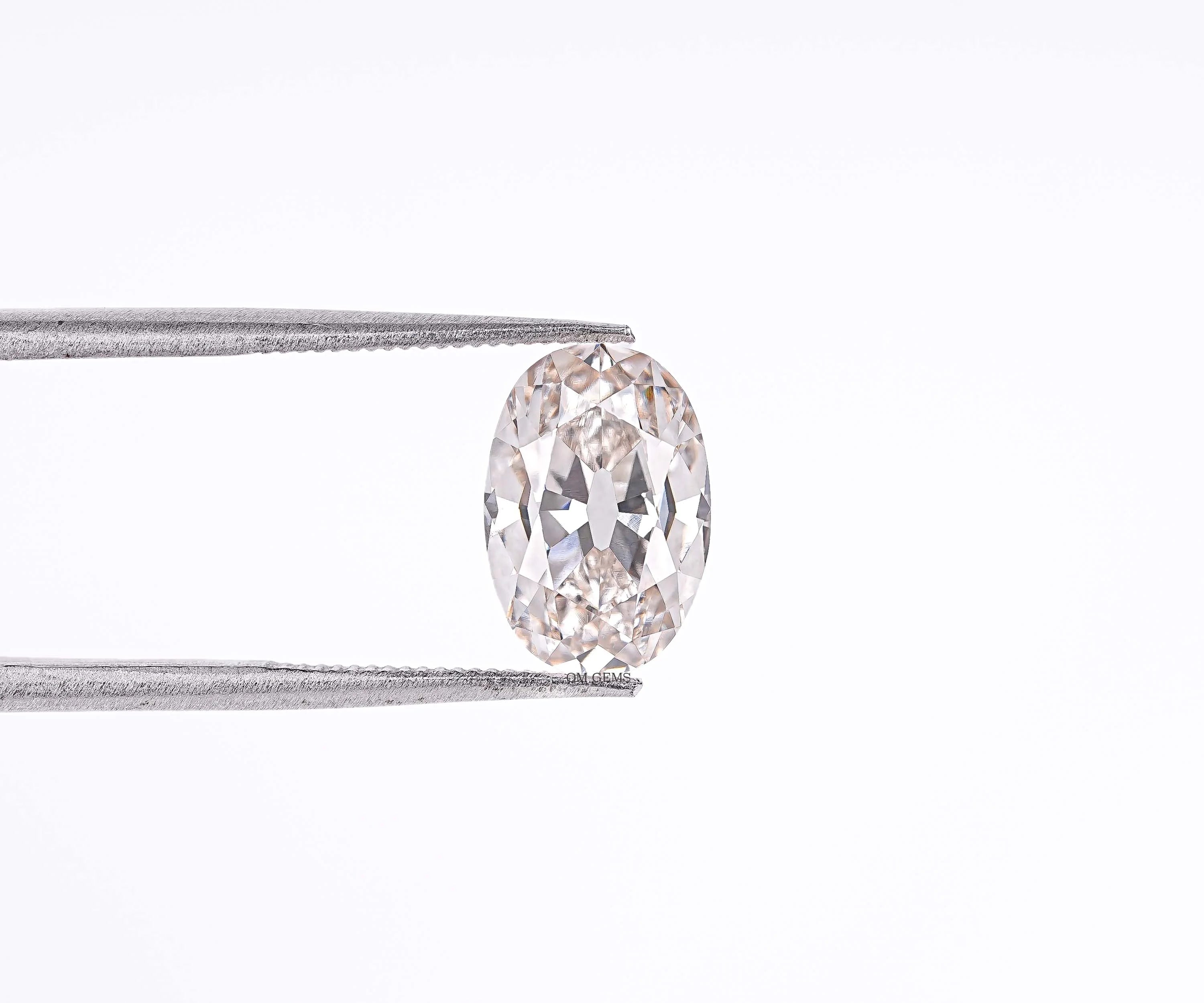 Champagne Old Mine Oval Cut Lab Diamond Loose
