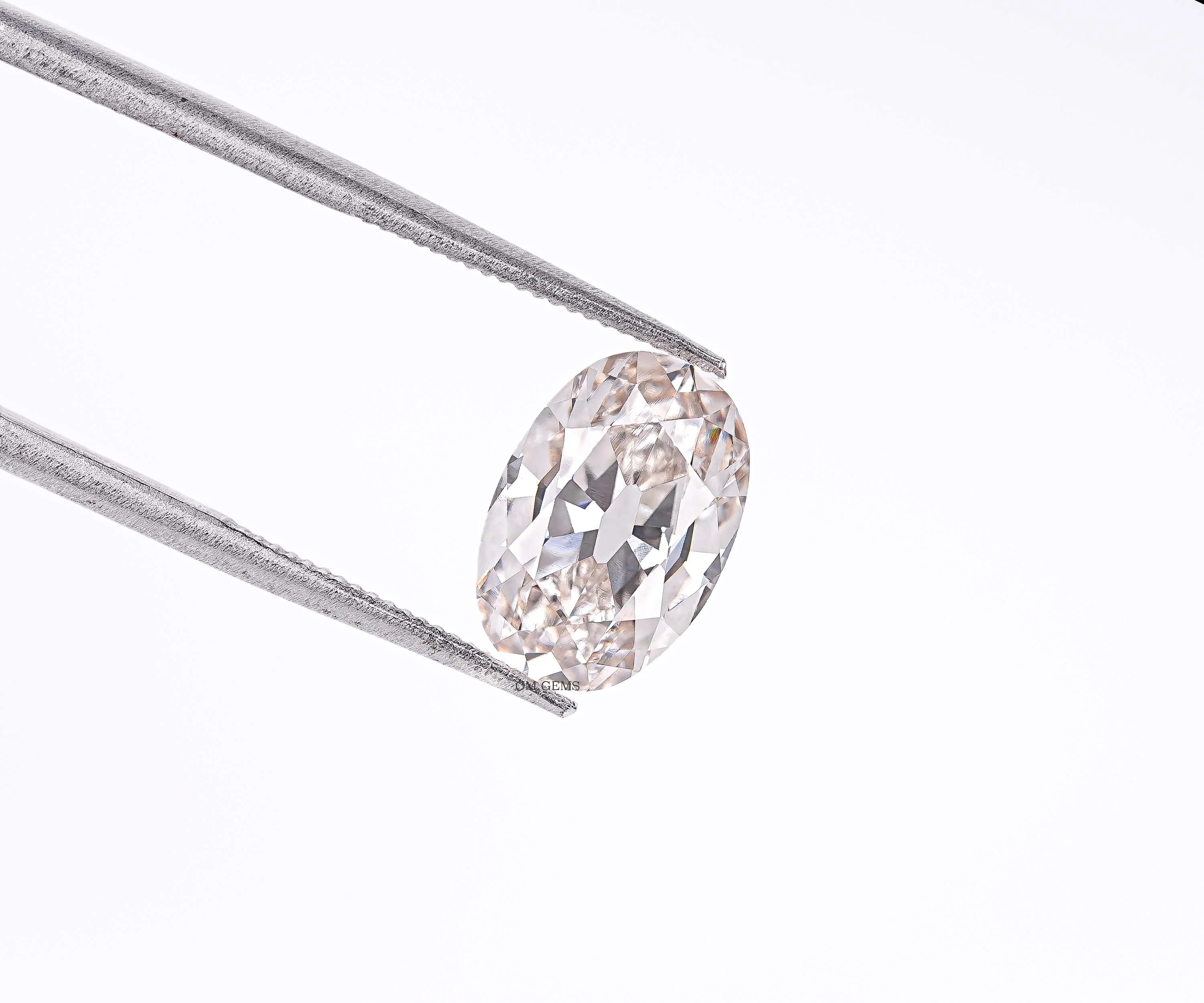 Champagne Old Mine Oval Cut Lab Diamond Loose