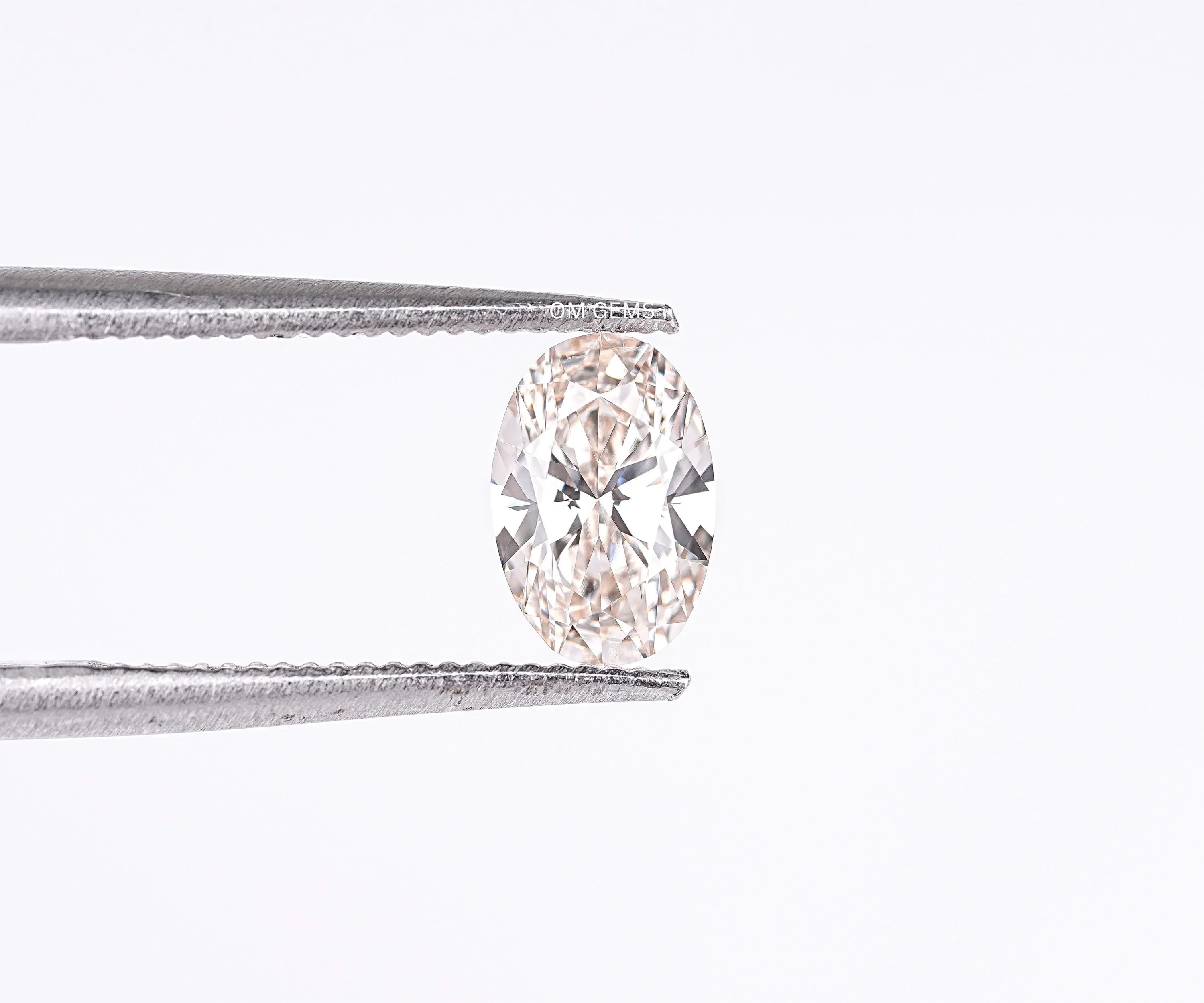 Champagne Oval Cut Lab Grown Diamond Loose