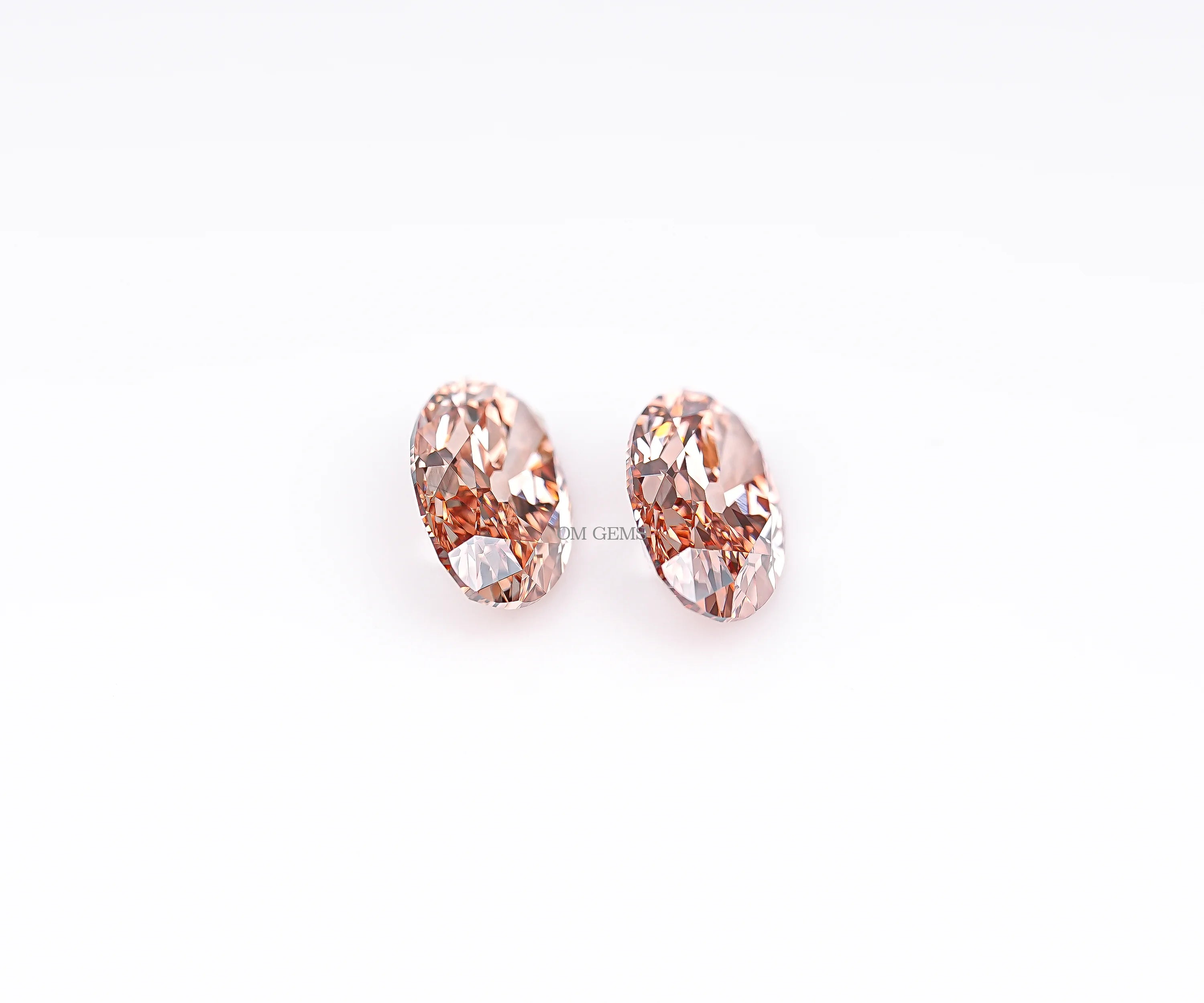 Fancy Champagne Oval Lab Loose Diamond Matching Pair
