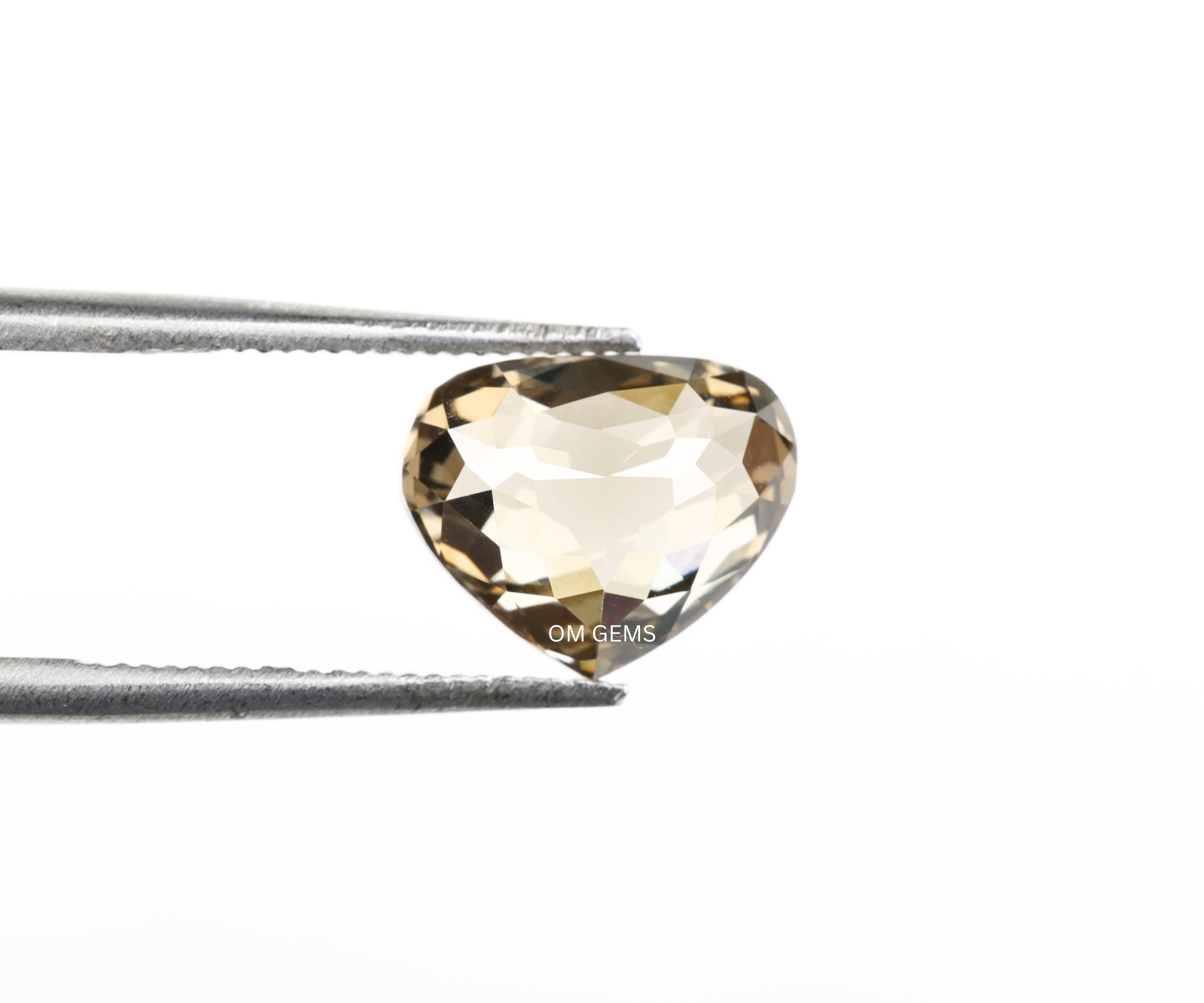 Champagne Pear Cut Lab Loose Diamond