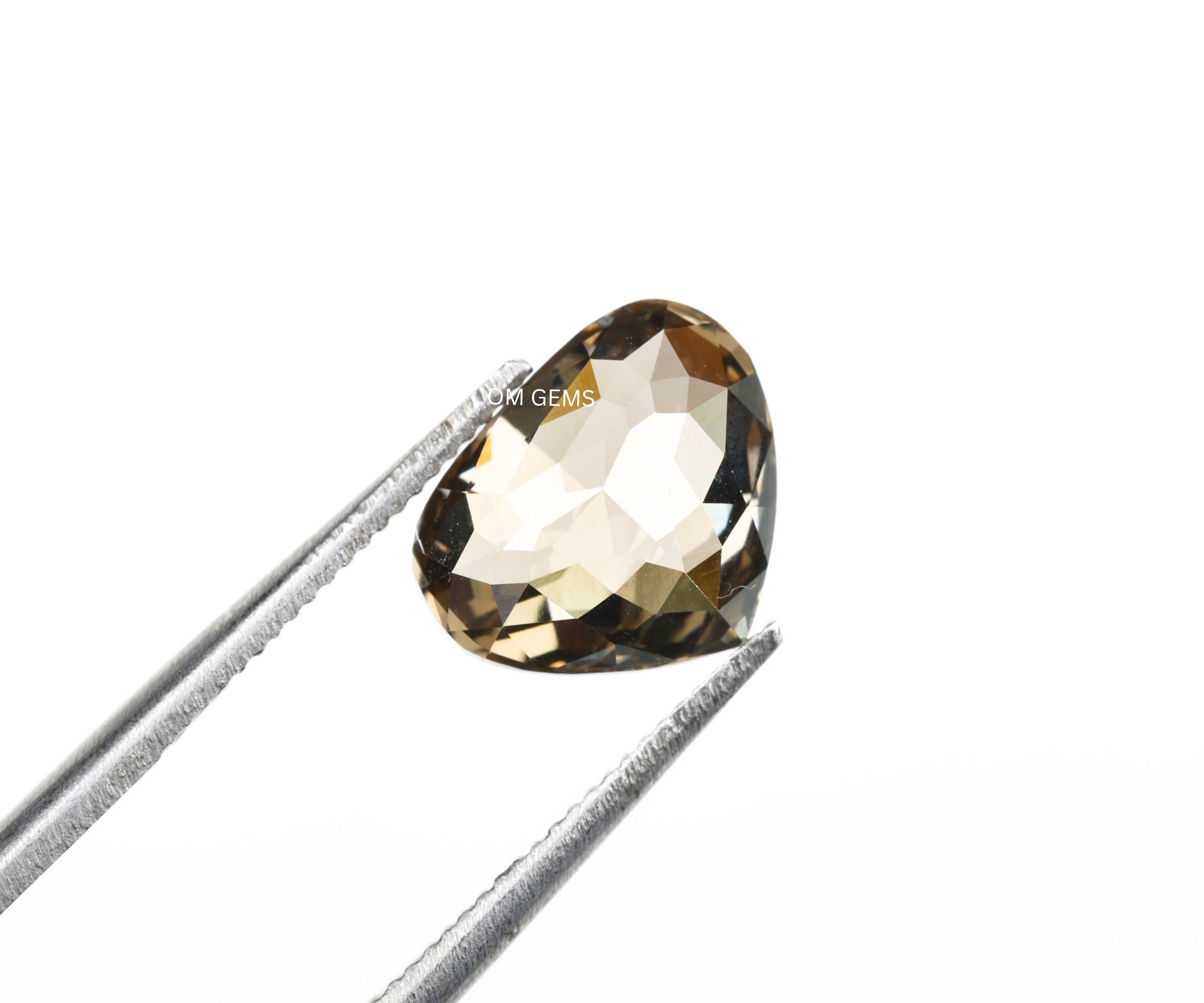 Champagne Pear Cut Lab Loose Diamond