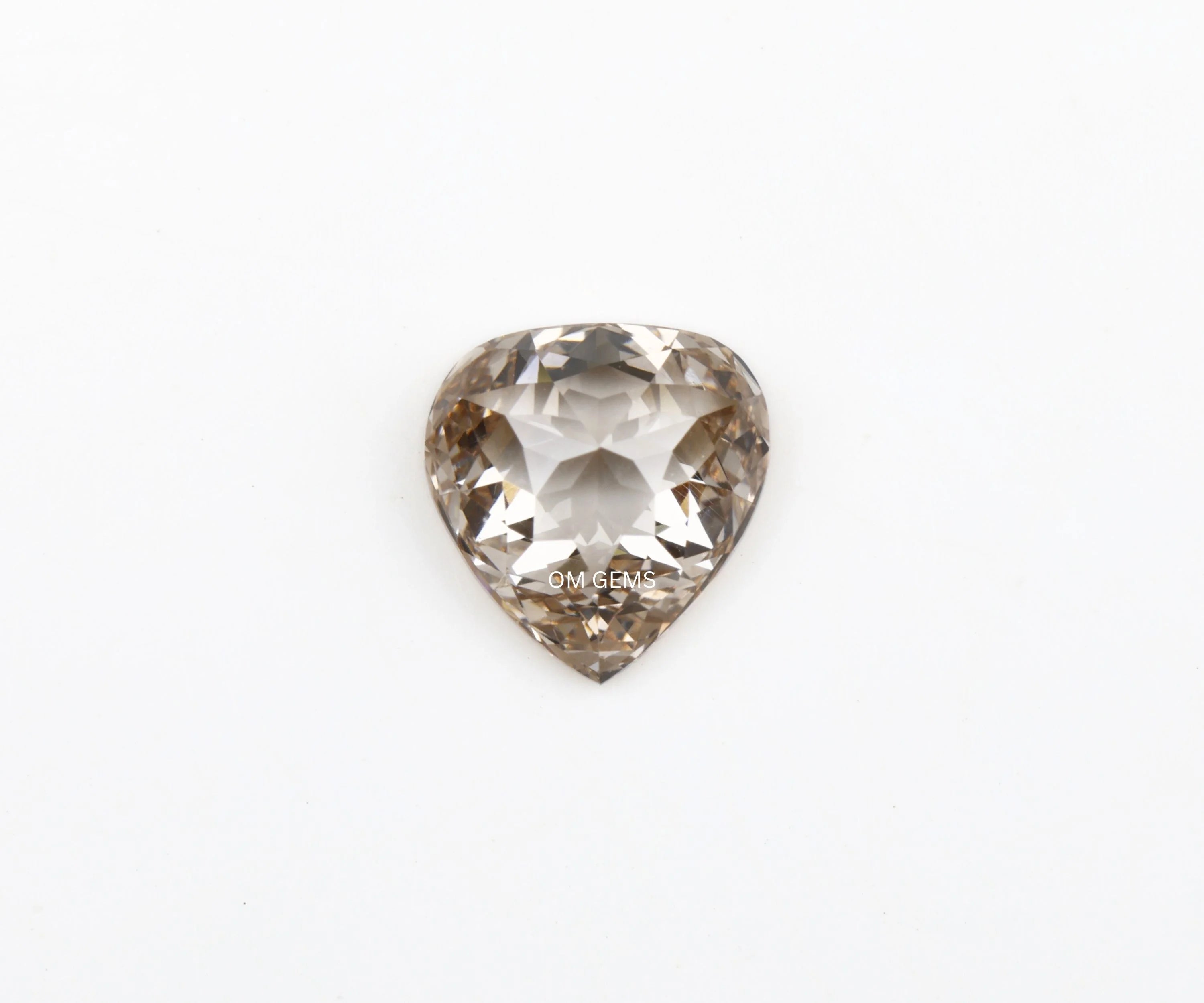 Champagne Pear Shape Lab Loose Diamond