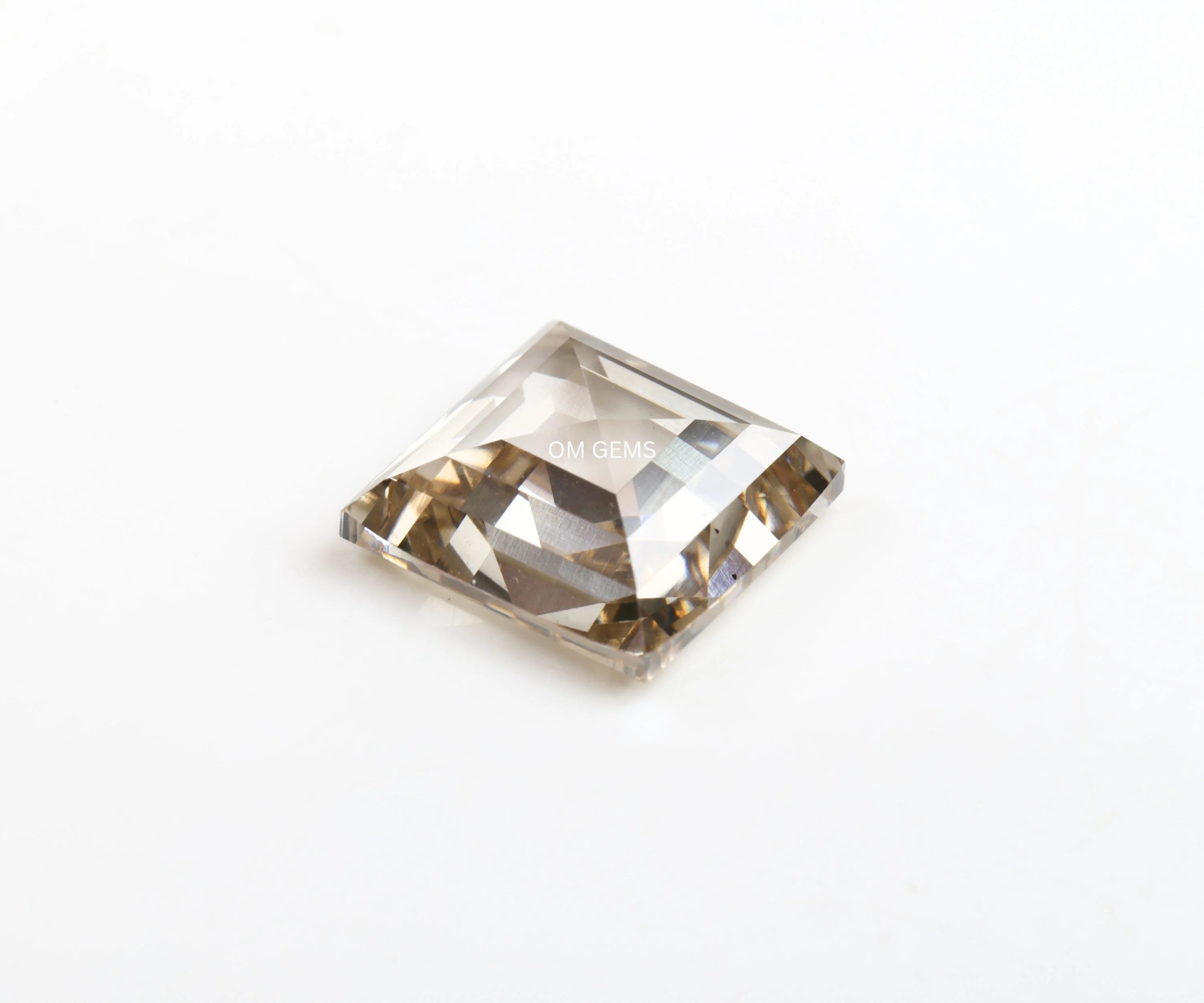 Champagne Square Princess Cut Lab Diamond