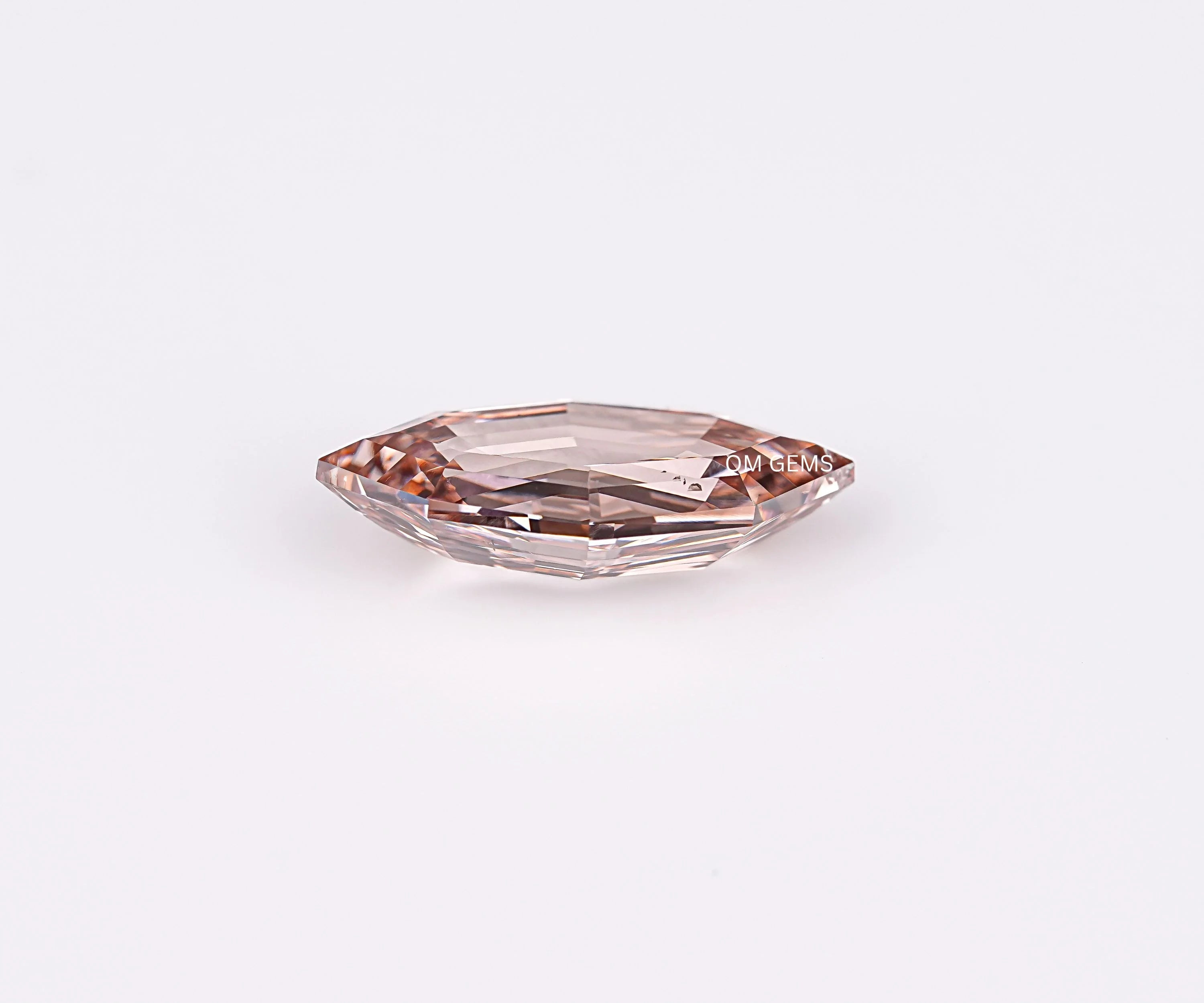 Champagne Step Cut Marquise Lab Loose Diamond