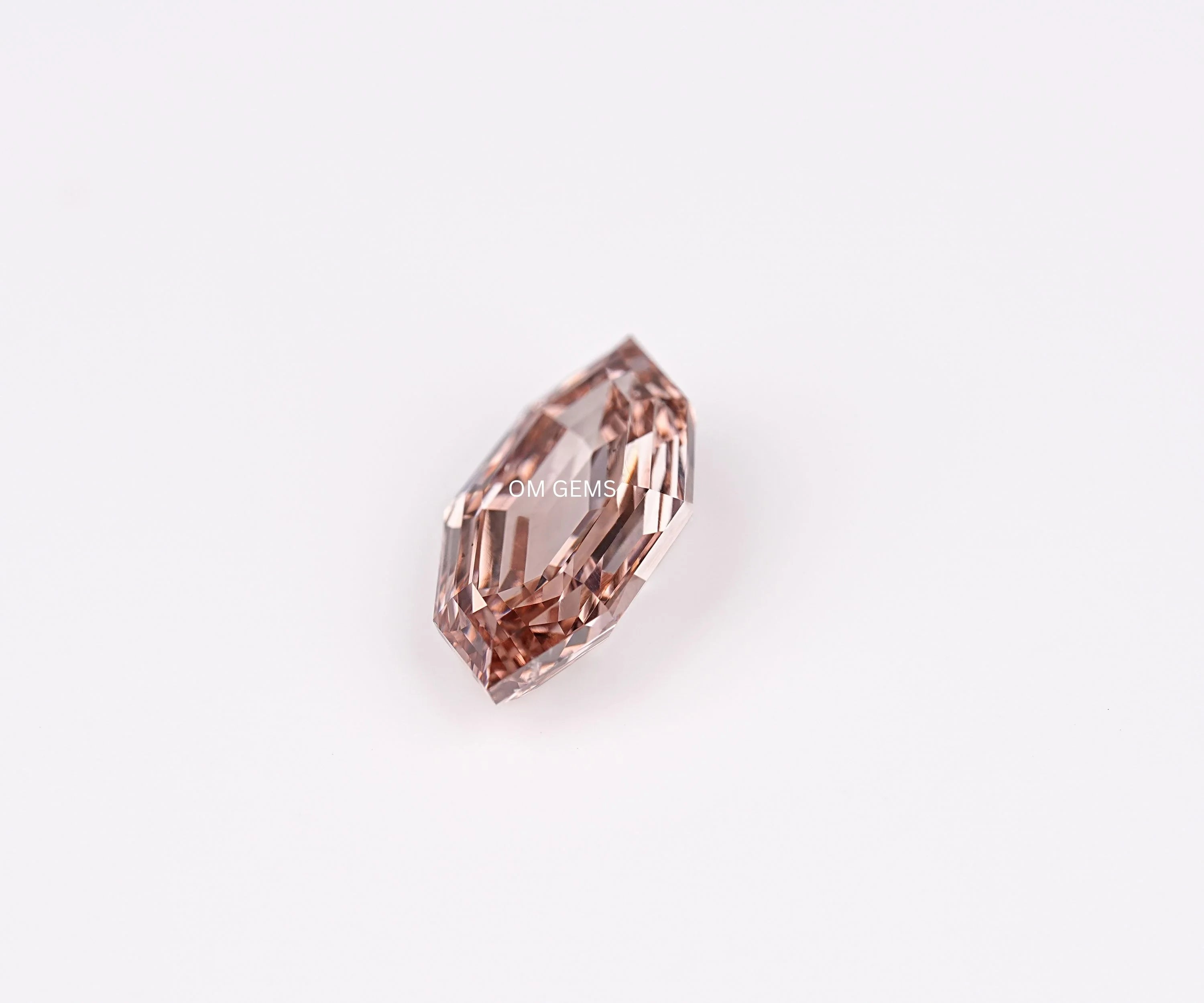 Champagne Step Cut Marquise Lab Loose Diamond