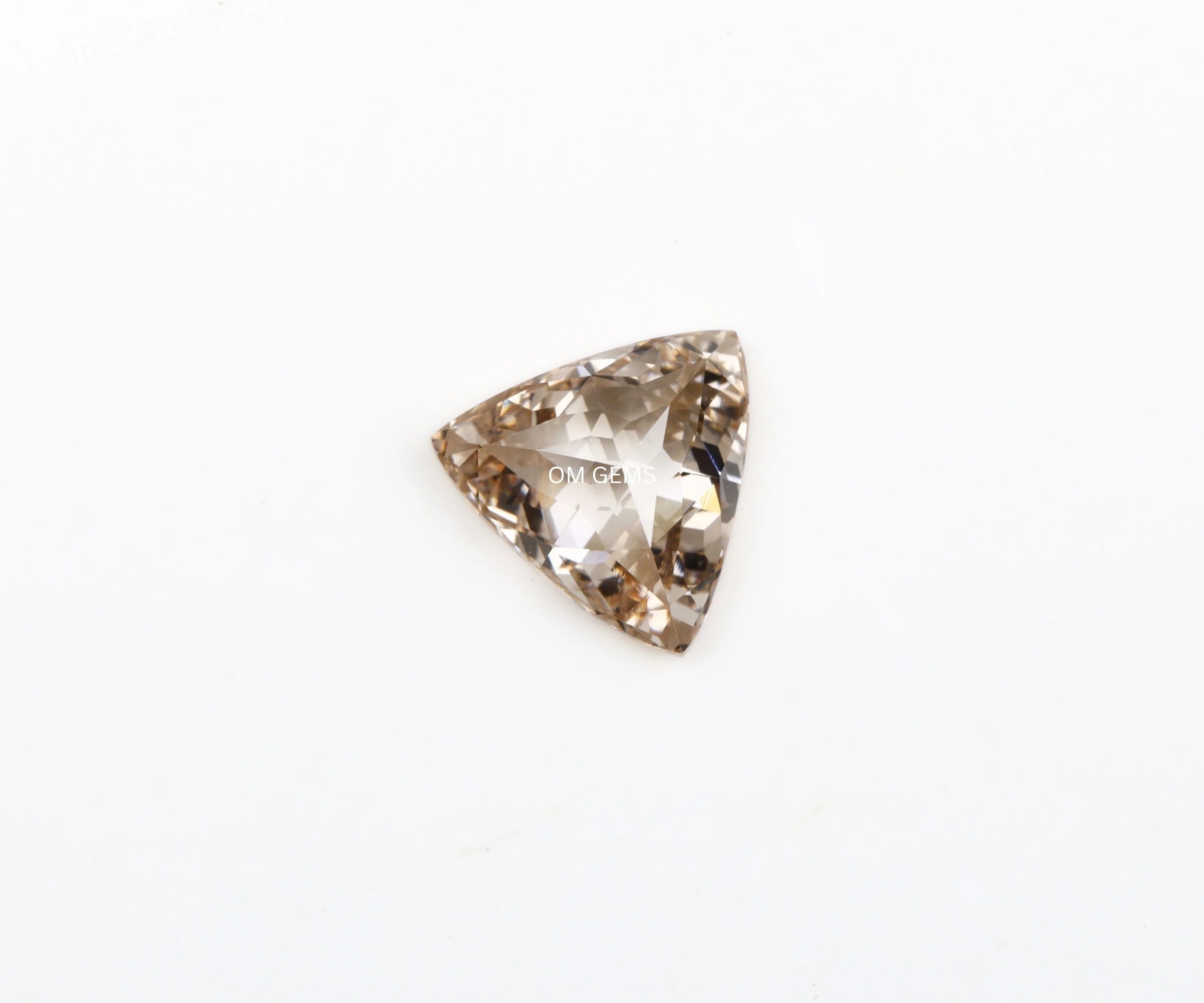 Champagne Trillion Cut Lab Grown Diamond