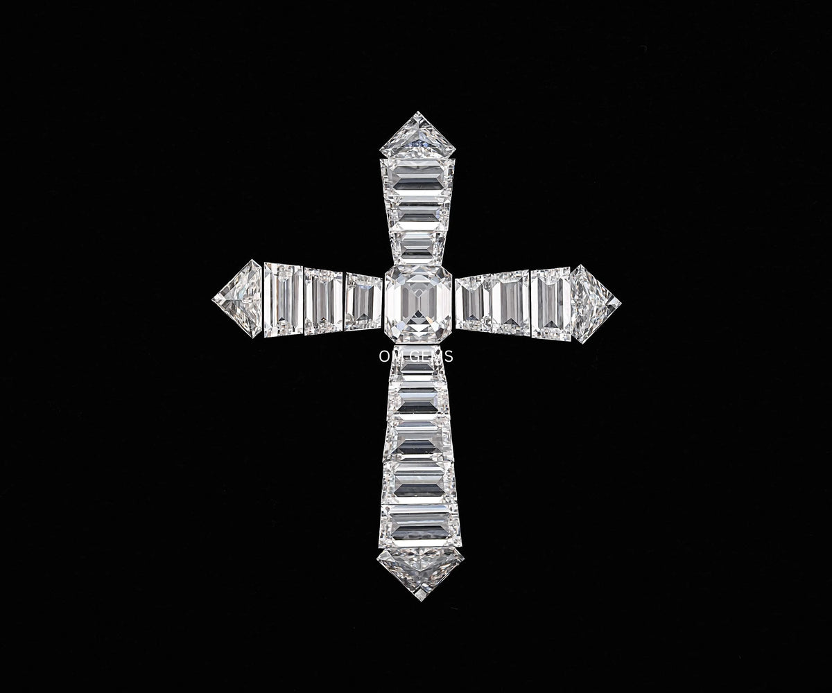 Christ Cross Shape Excellent Cut Lab Grown Diamond Set