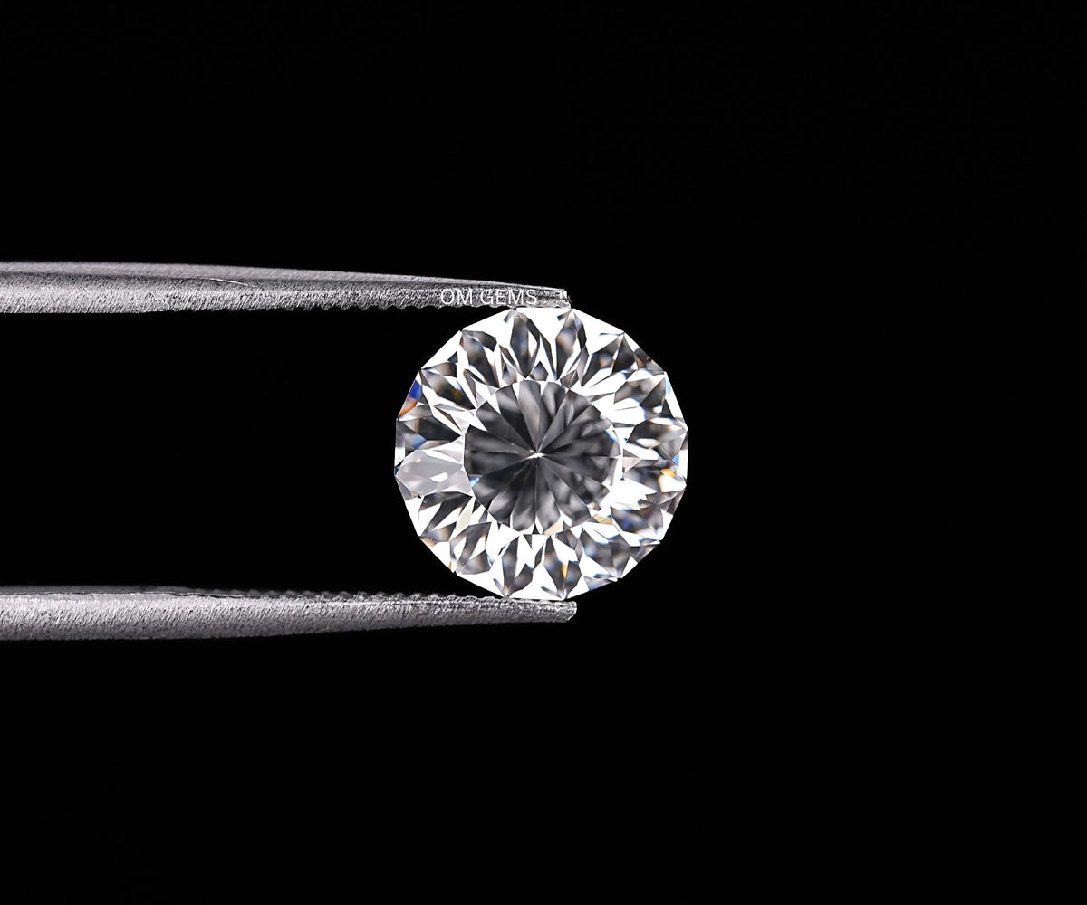 Round Crisantemo Cut Lab Grown Antique Diamond