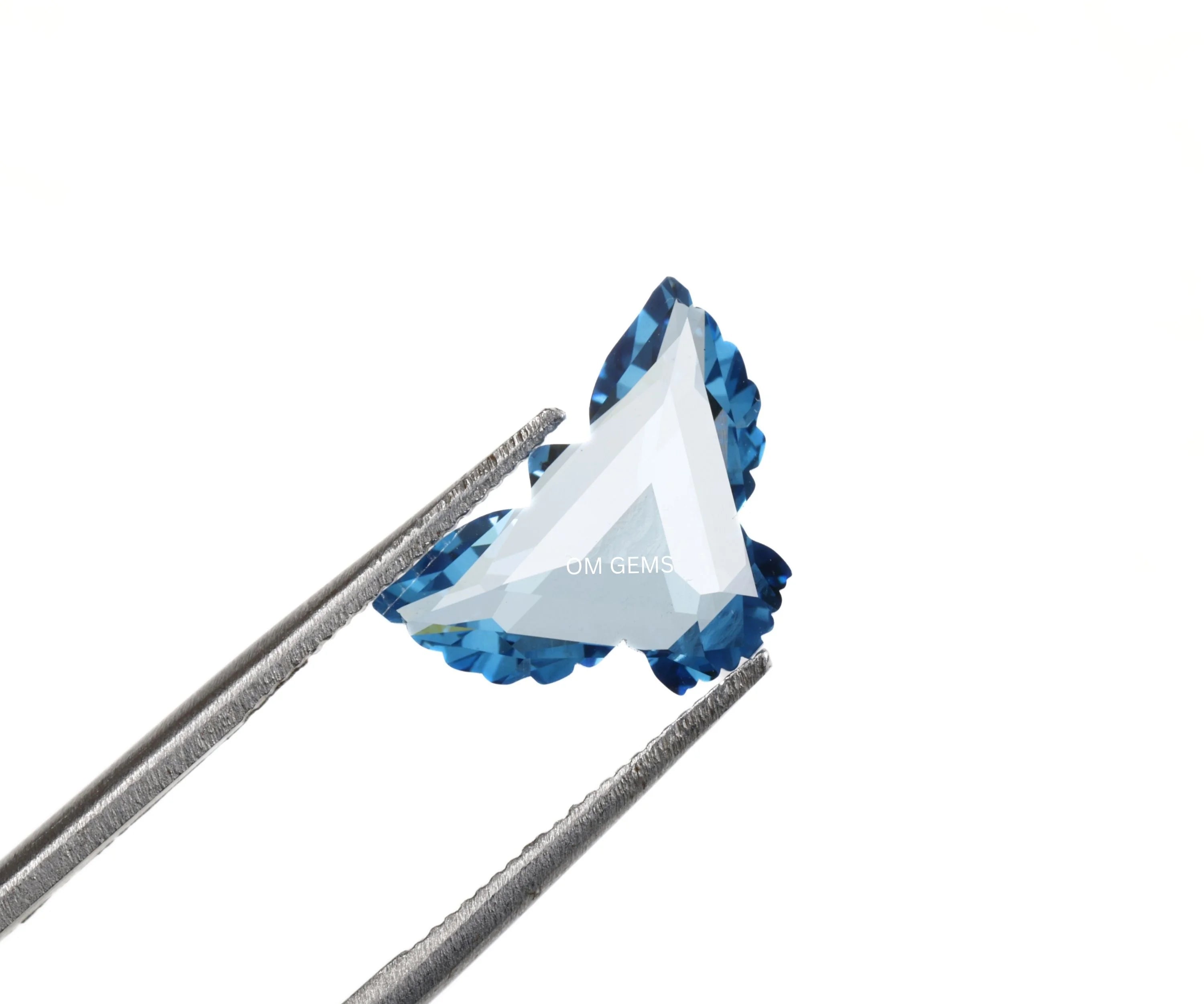Eagle Shape Blue Colored Lab Diamond