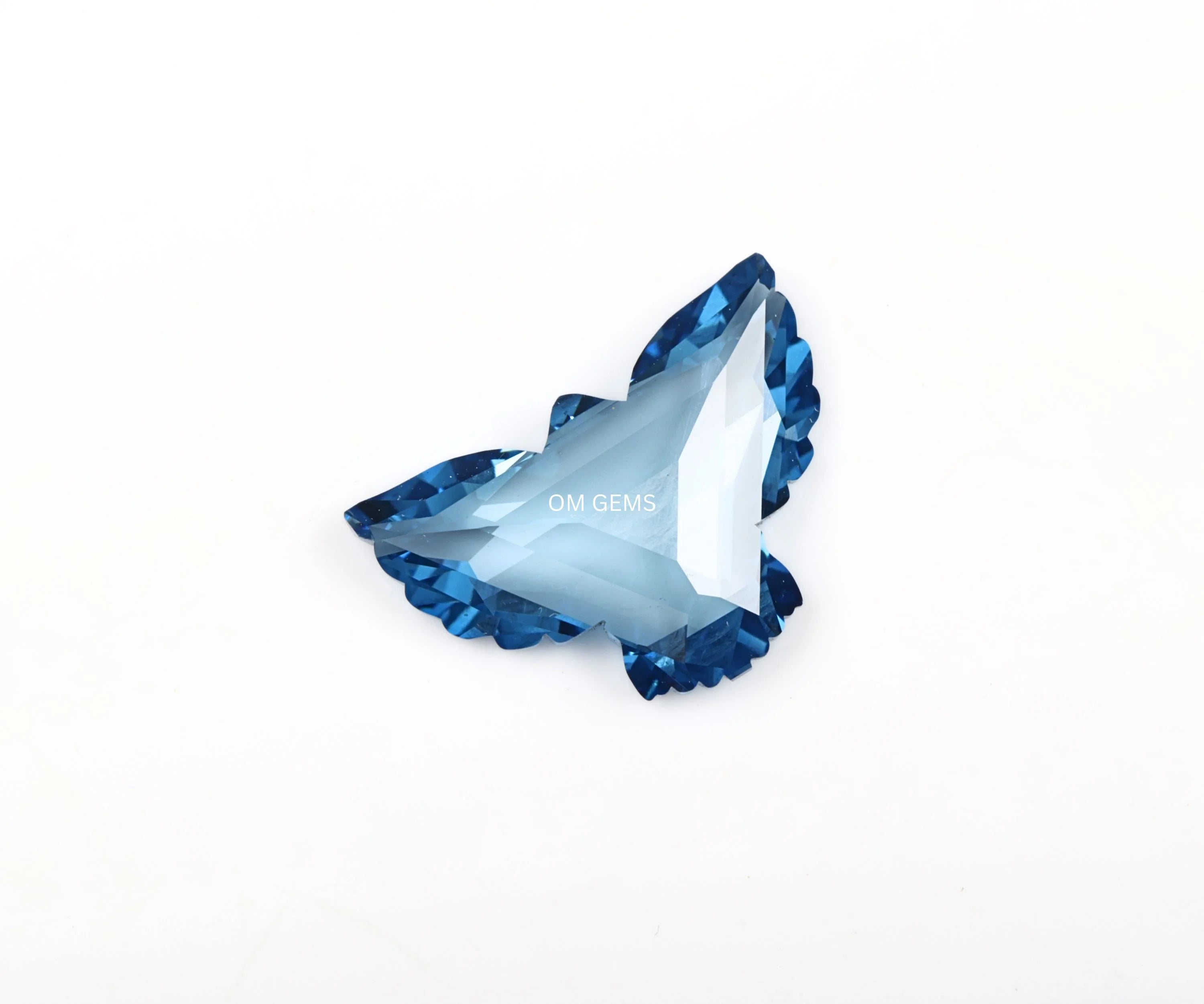 Eagle Shape Blue Colored Lab Diamond