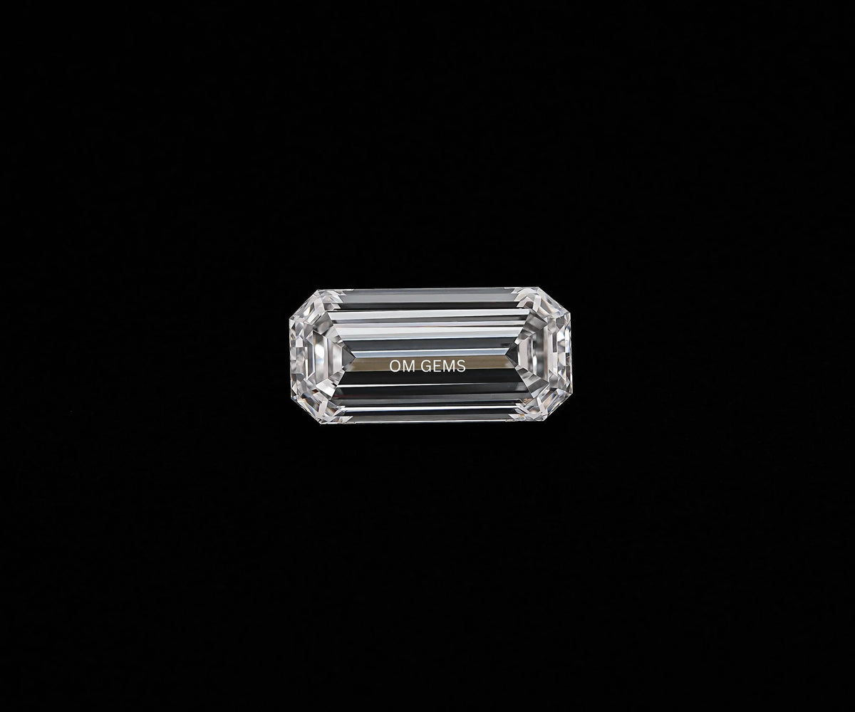 Elongated Emerald Excellent Cut Lab Created Diamond