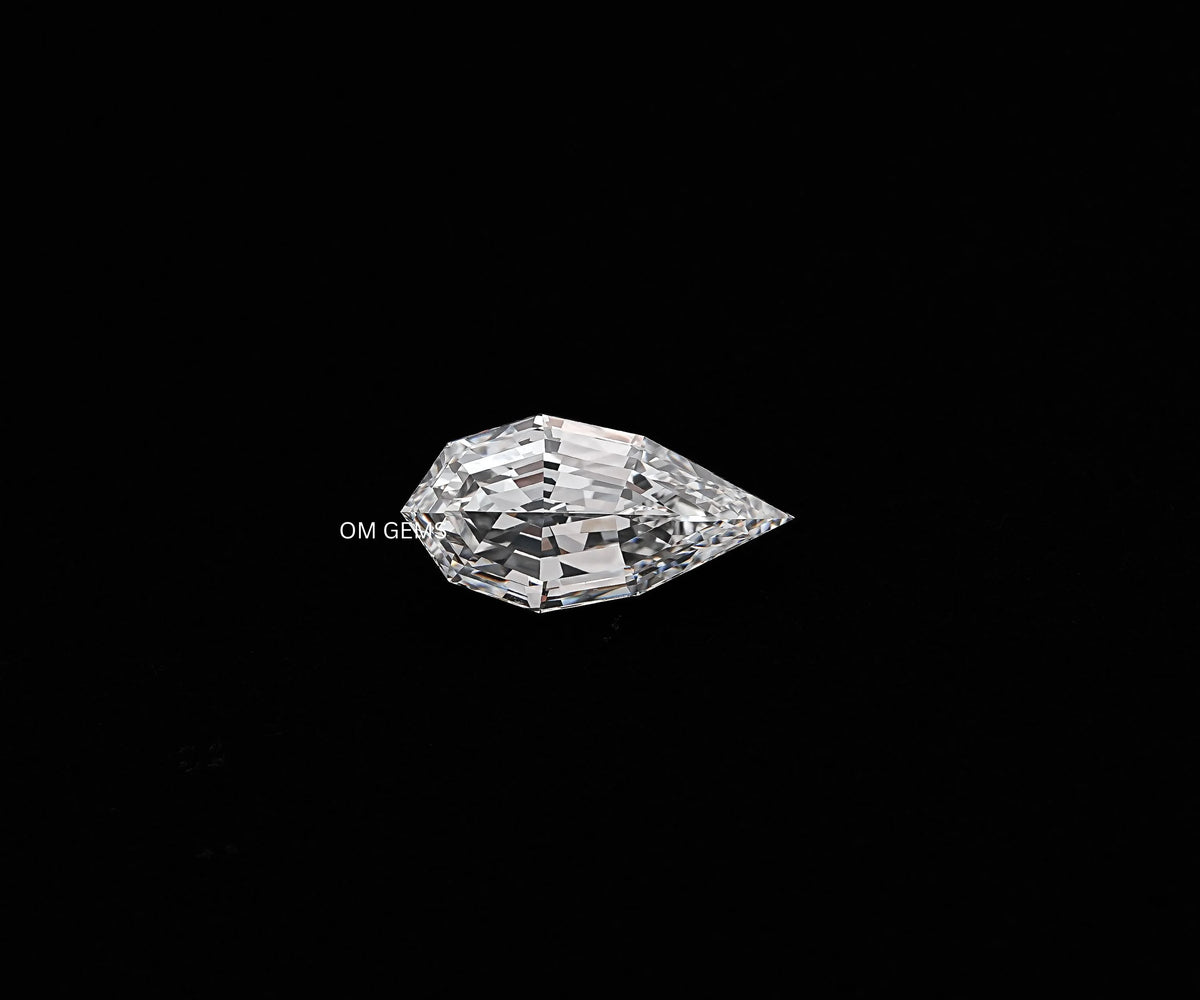 Elongated Pear Step Cut Lab Created Loose Diamond