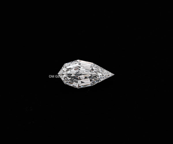 Elongated Pear Step Cut Lab Created Loose Diamond