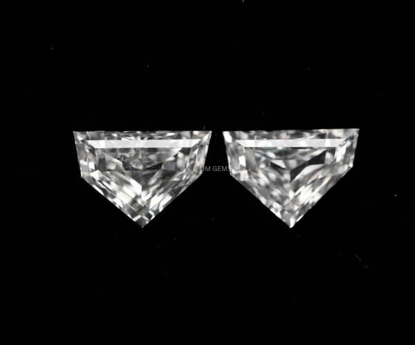 2.06 Carat Epaulette Shape Full Cut Lab Created Matched Diamond Pair