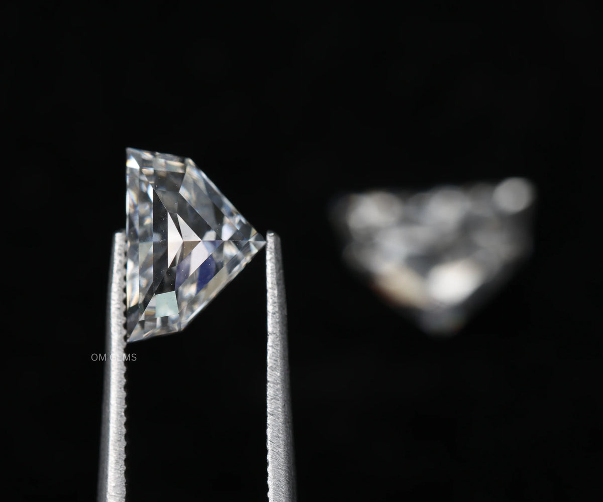 2.06 Carat Epaulette Shape Full Cut Lab Created Matched Diamond Pair