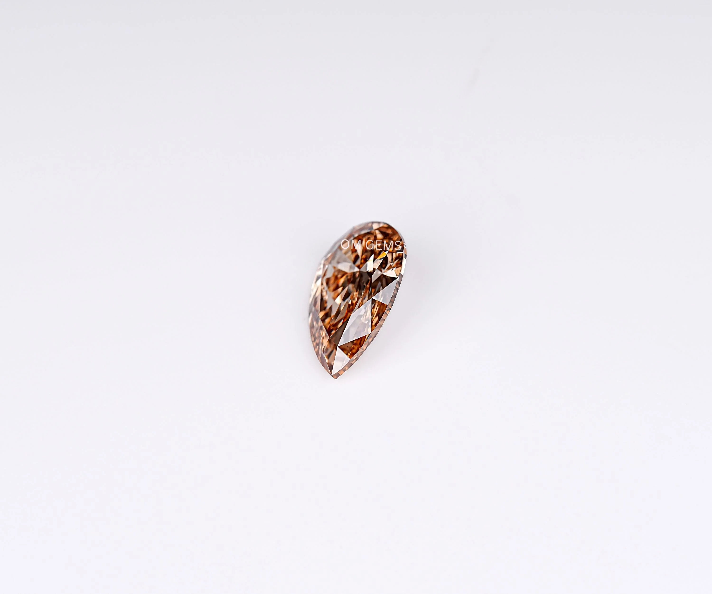 Fancy Brown Pear Cut Lab Grown Loose Diamond
