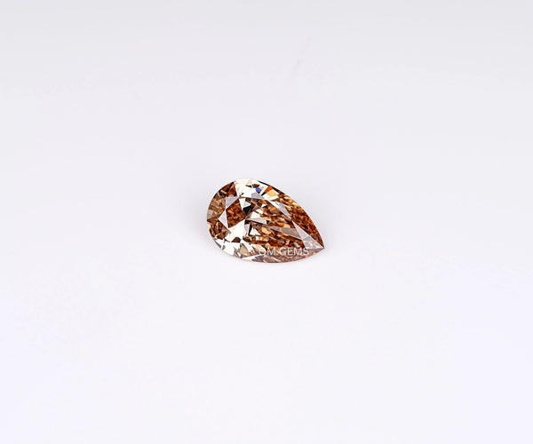 2.01 Carat Pear Cut Lab Grown CVD Diamond Fancy Brown Color VS1 Clarity