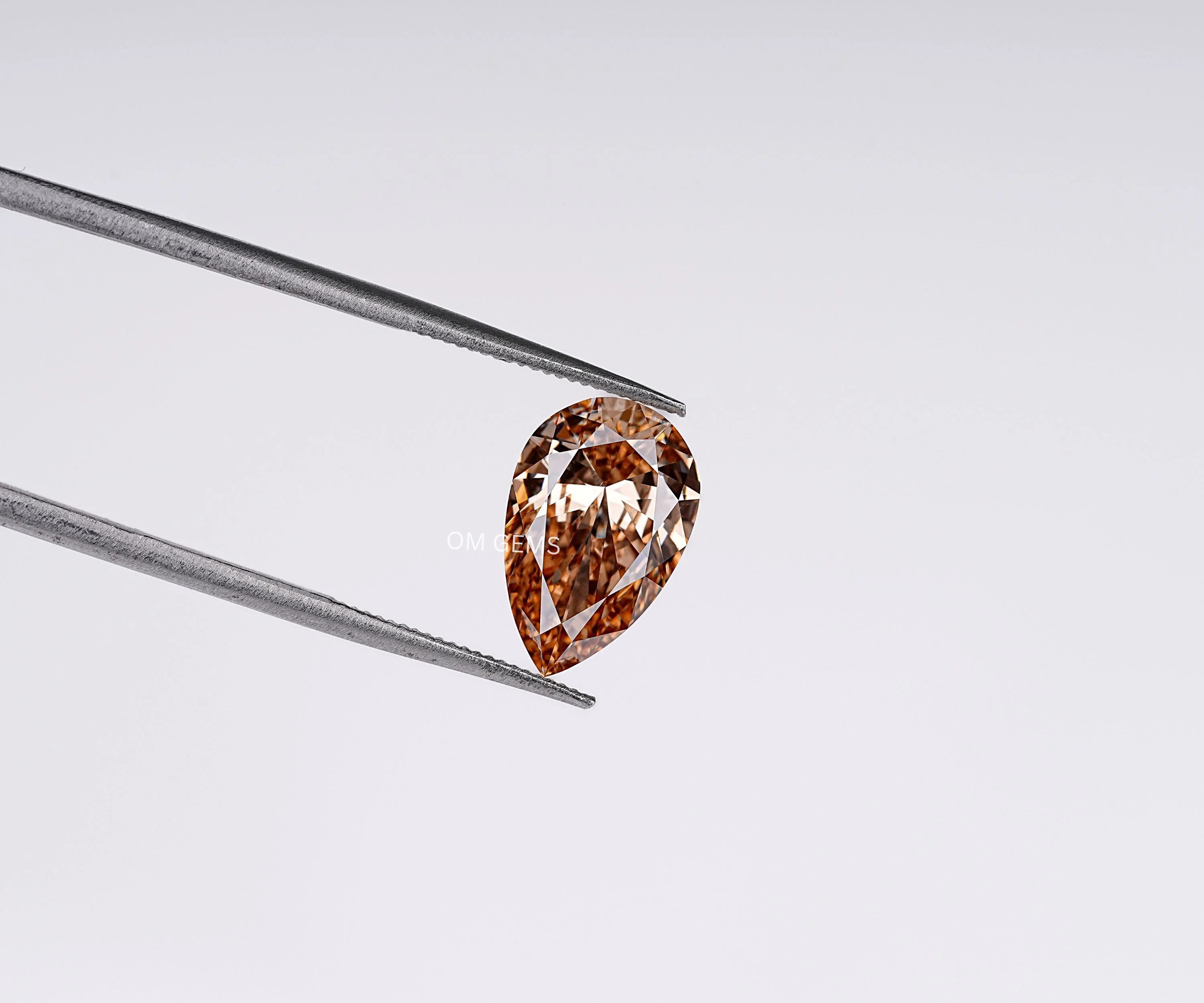 Fancy Brown Pear Cut Lab Grown Loose Diamond