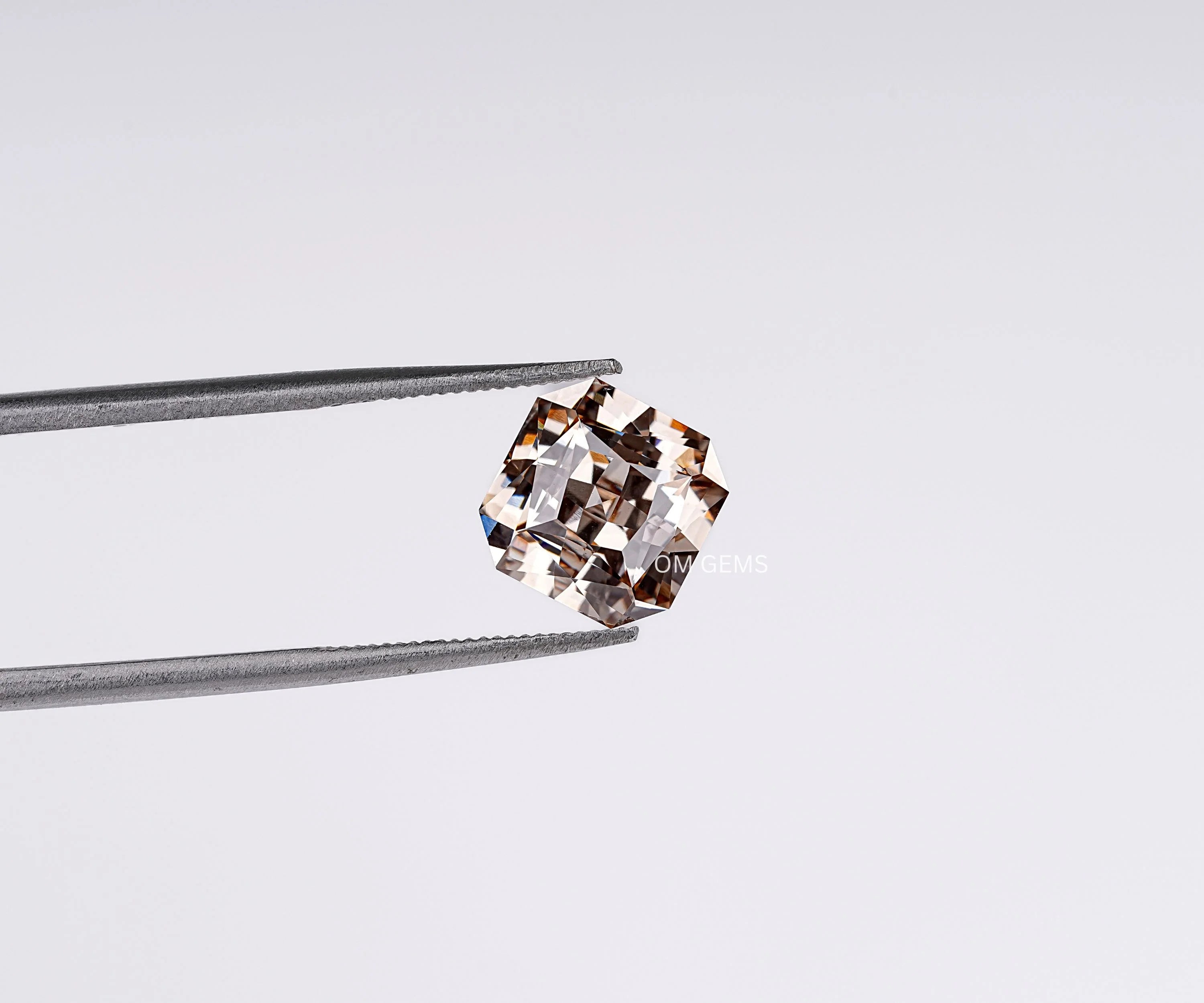 Fancy Champagne Asscher Cut Lab Loose Diamond