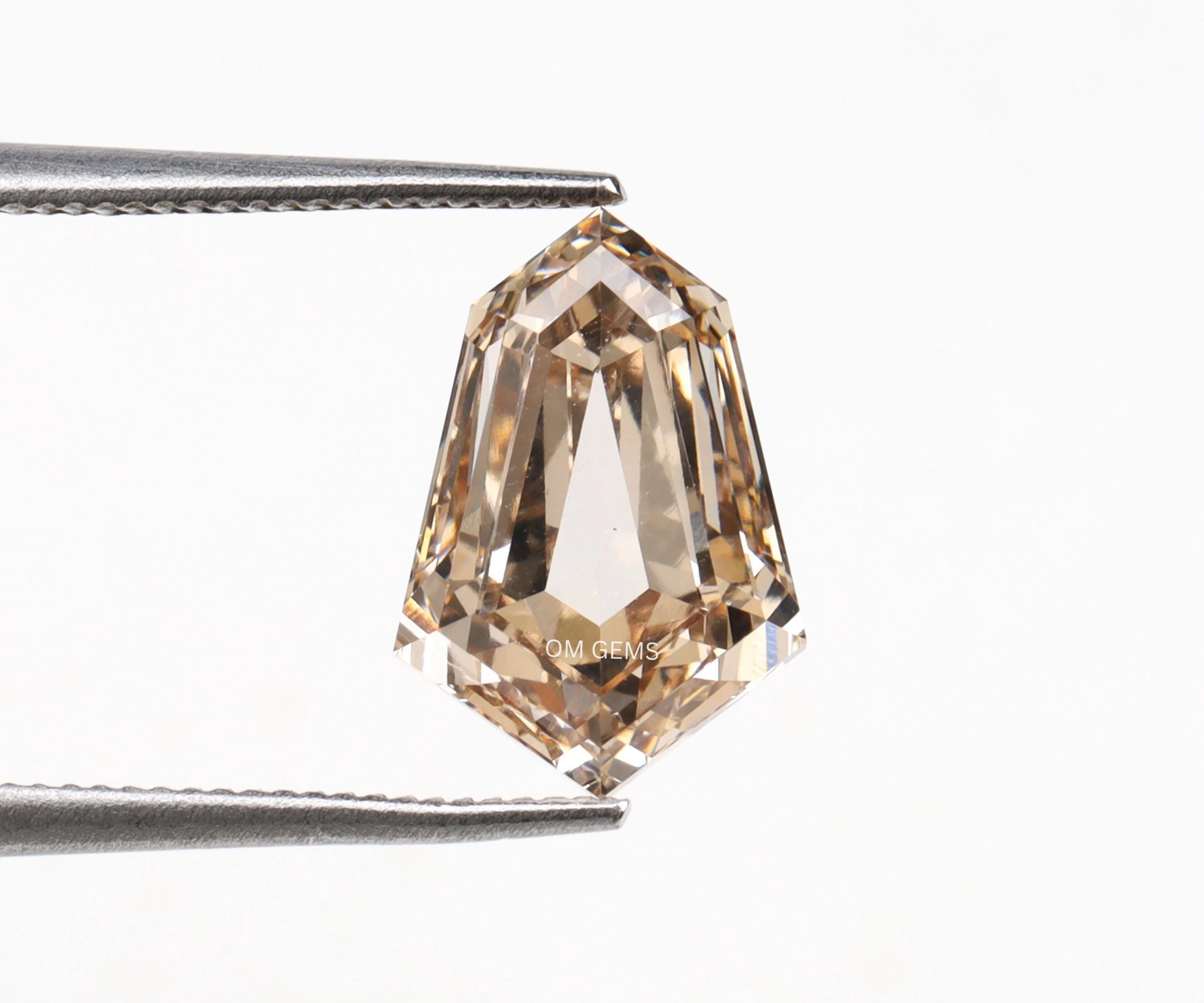 Fancy Champagne Shield Cut Lab Grown Loose Diamond