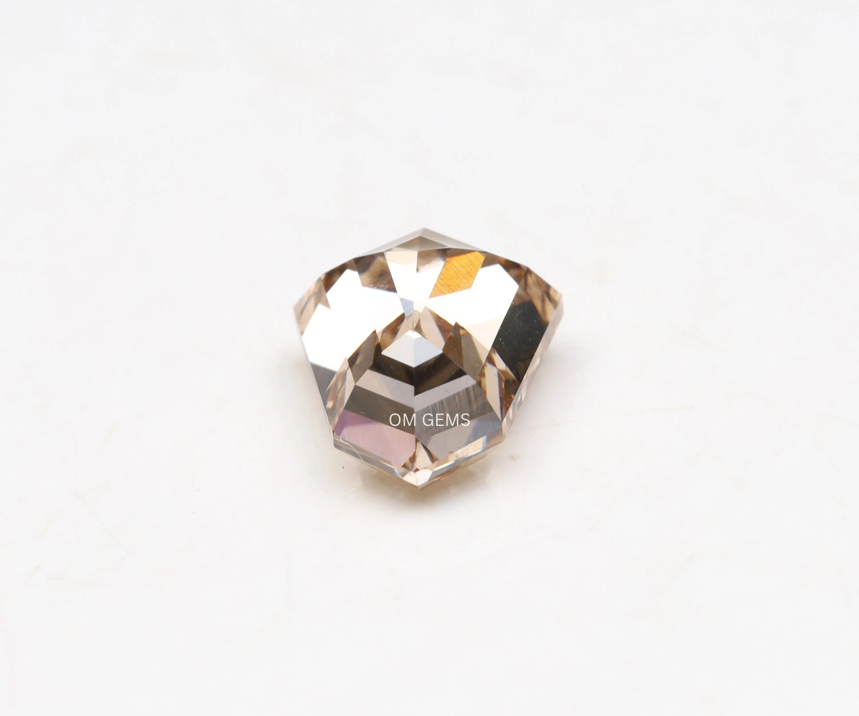 Fancy Champagne Shield Cut Lab Grown Loose Diamond