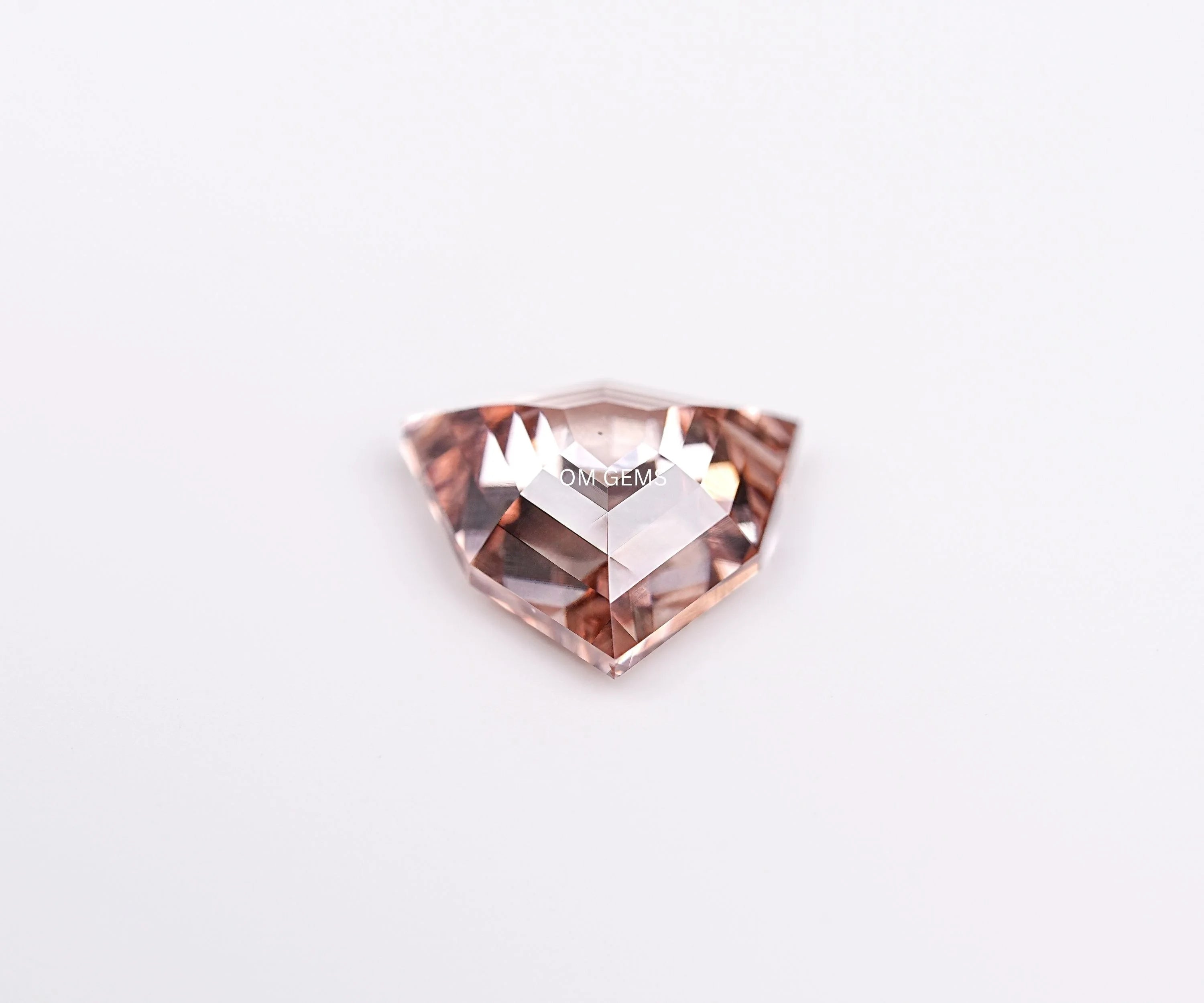 Fancy Champagne Trillion Cut Lab Diamond