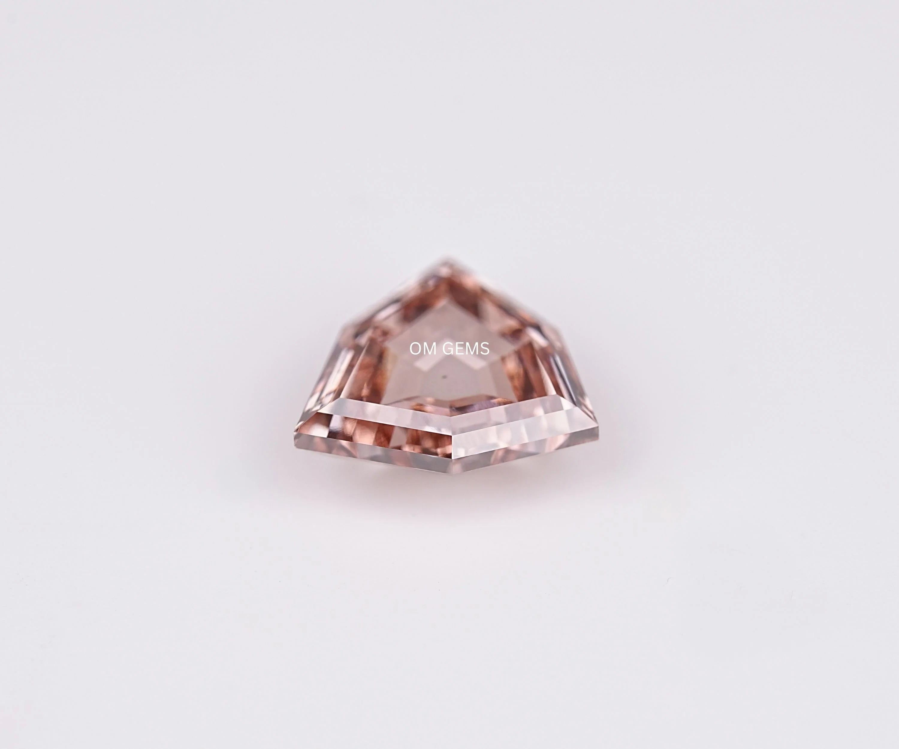 Fancy Champagne Trillion Cut Lab Diamond