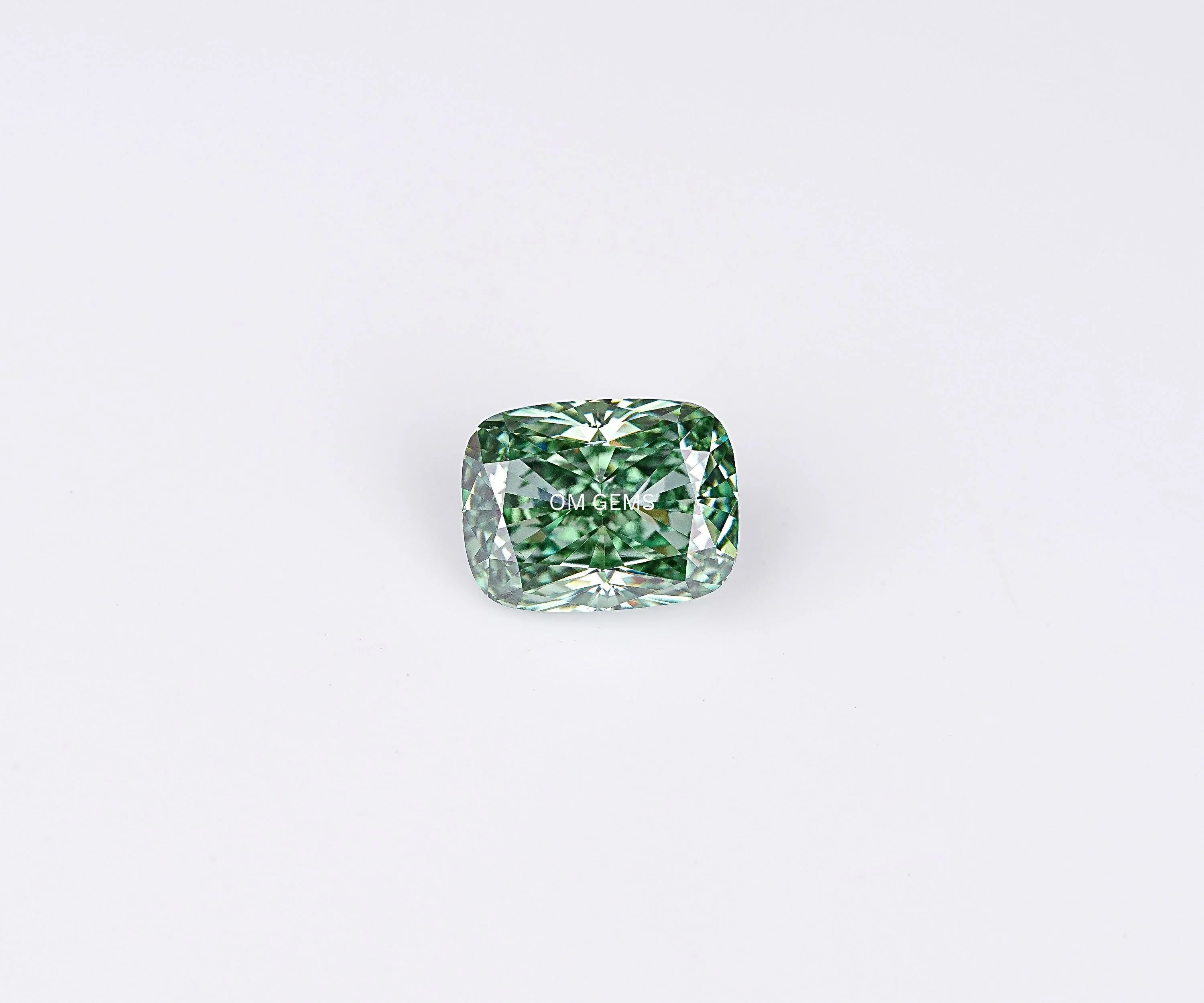 Fancy Green Cushion Cut Lab Grown Loose Diamond