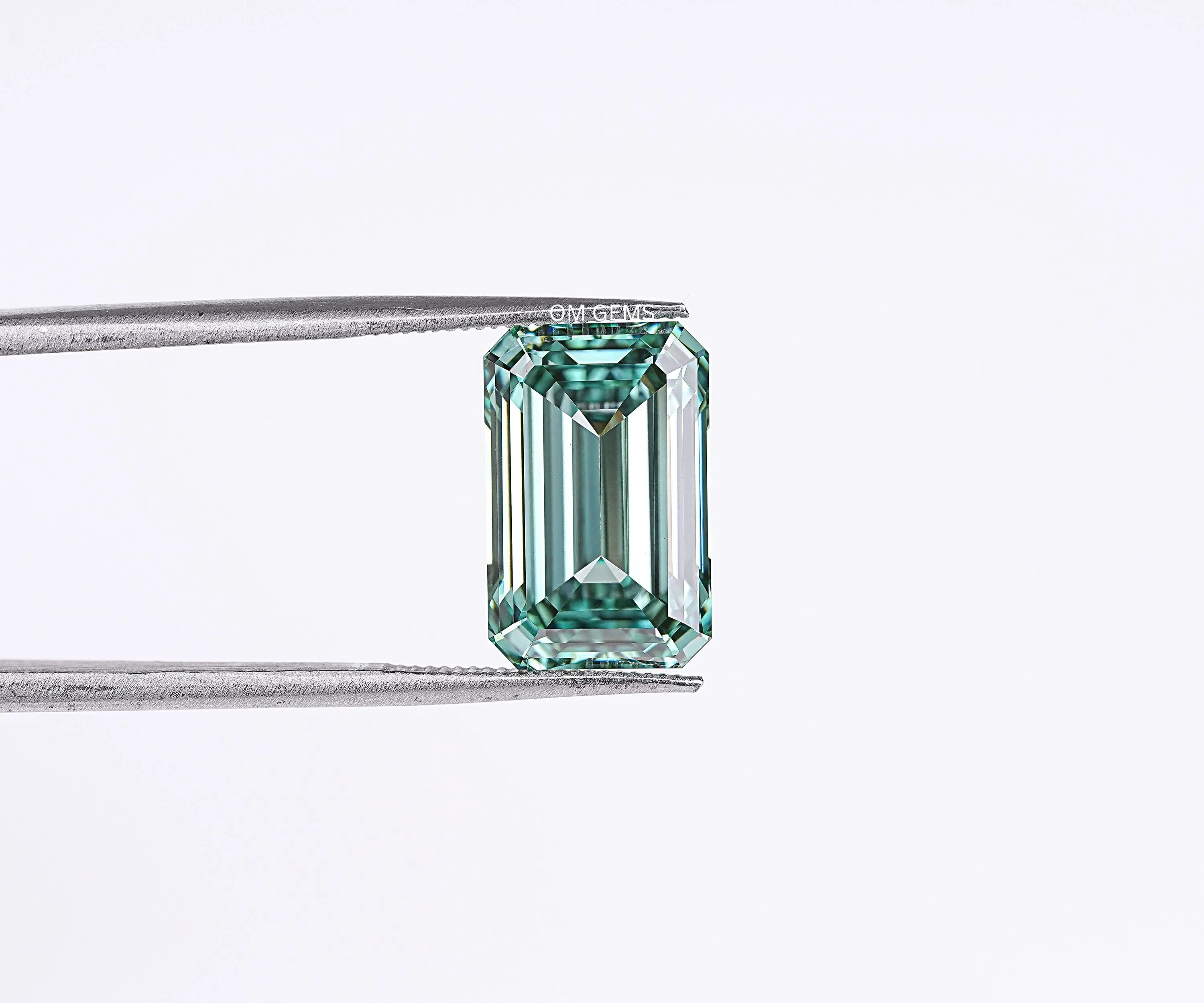 Fancy Green Emerald Cut Lab Grown Diamond