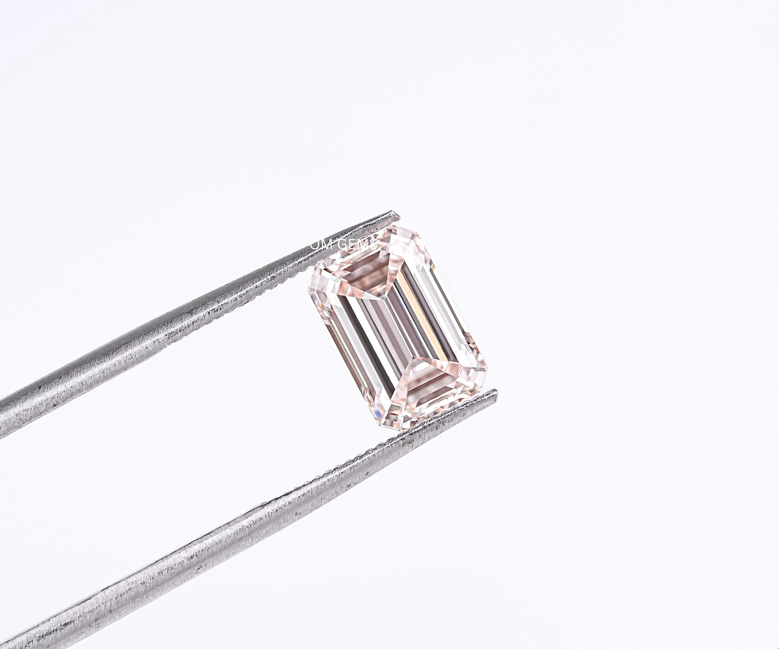 Fancy Pink Emerald Cut Lab Loose Diamond