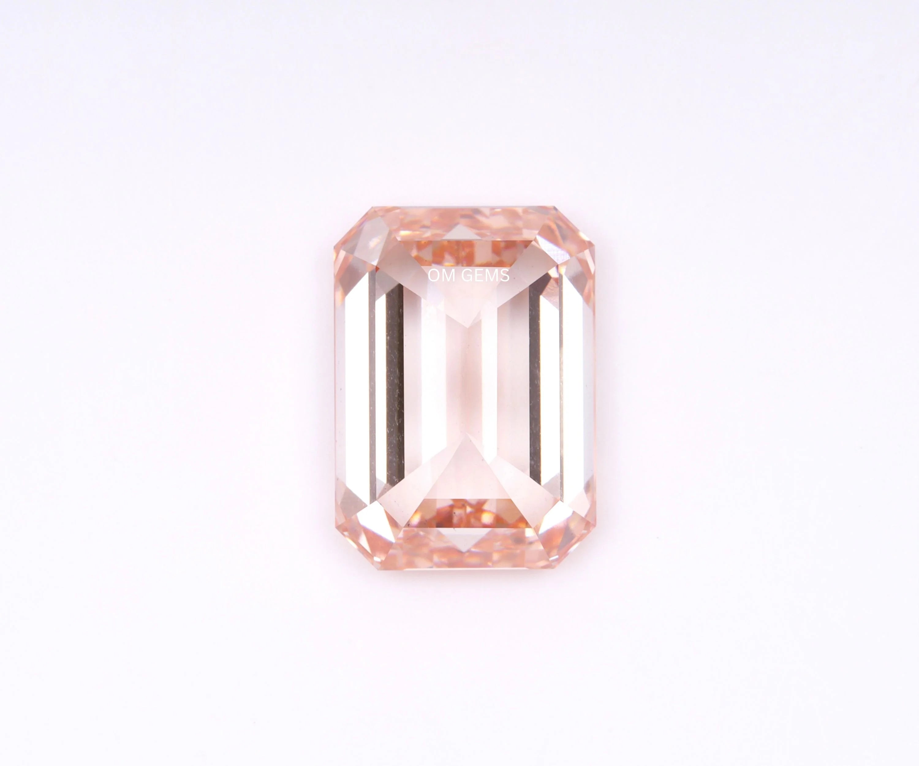 Fancy Pink Emerald Shape Lab Diamond