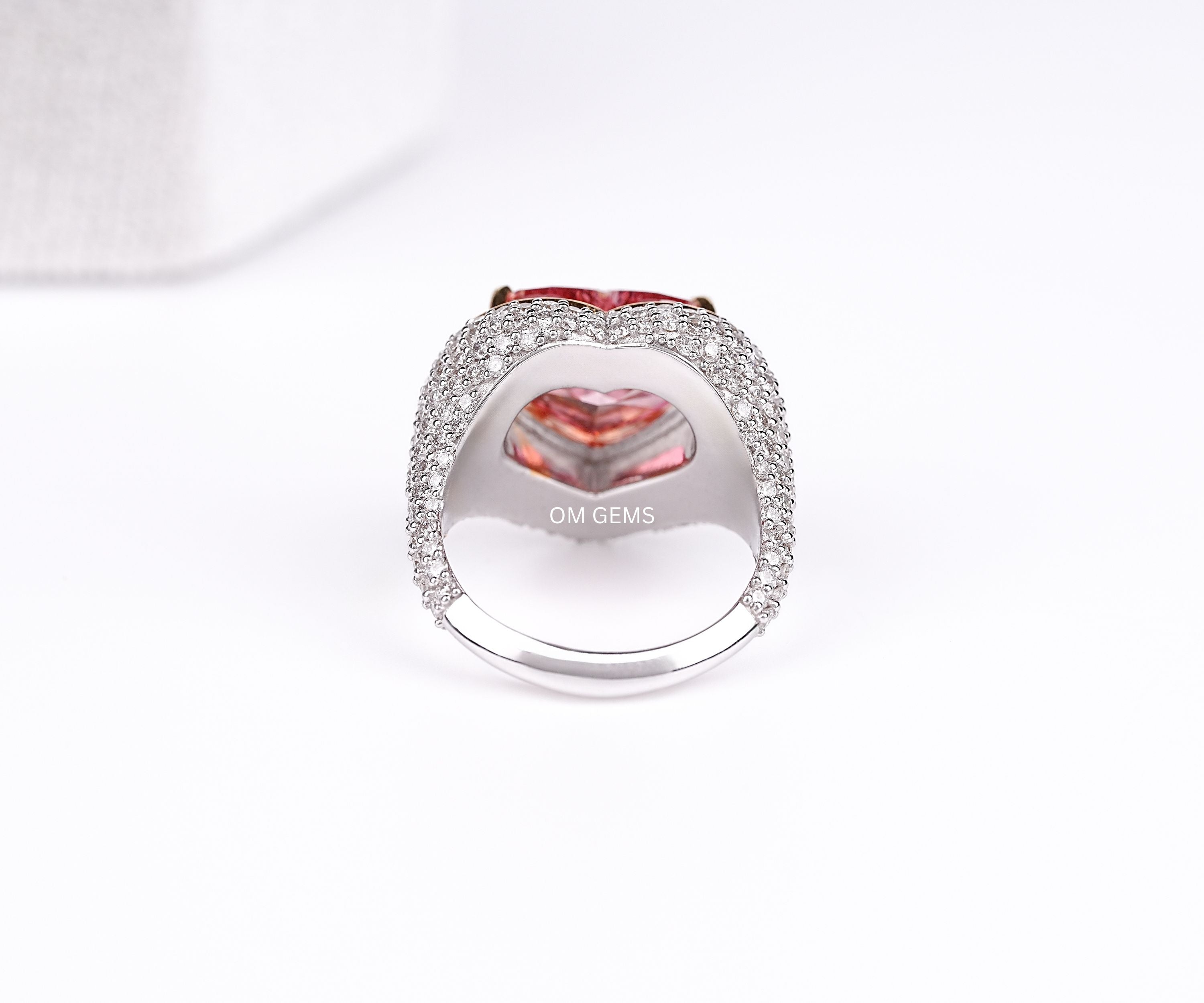 Fancy Pink Heart Shape Lab Grown Diamond Halo Ring