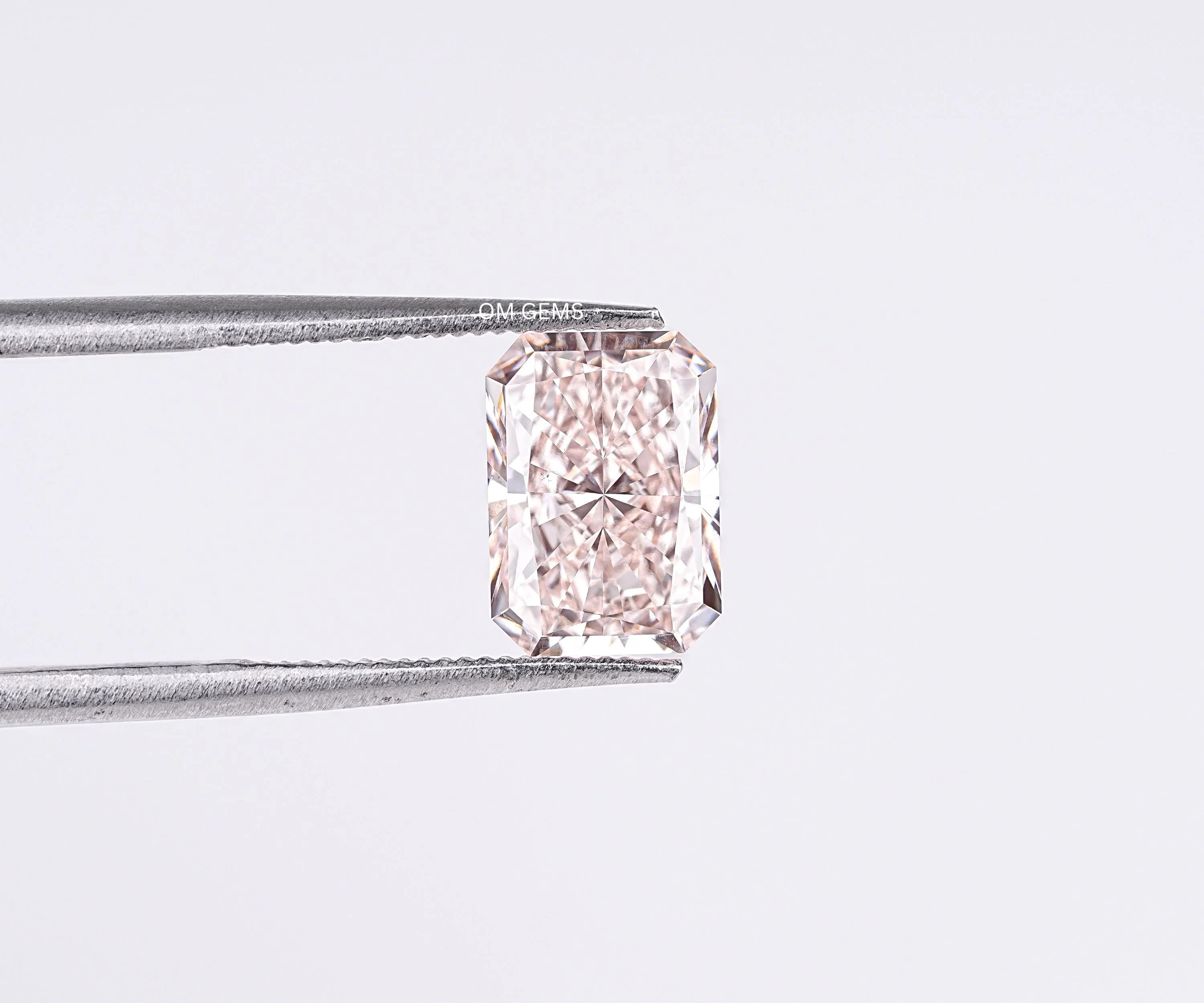 Fancy Pink Radiant Cut Lab Grown Diamond