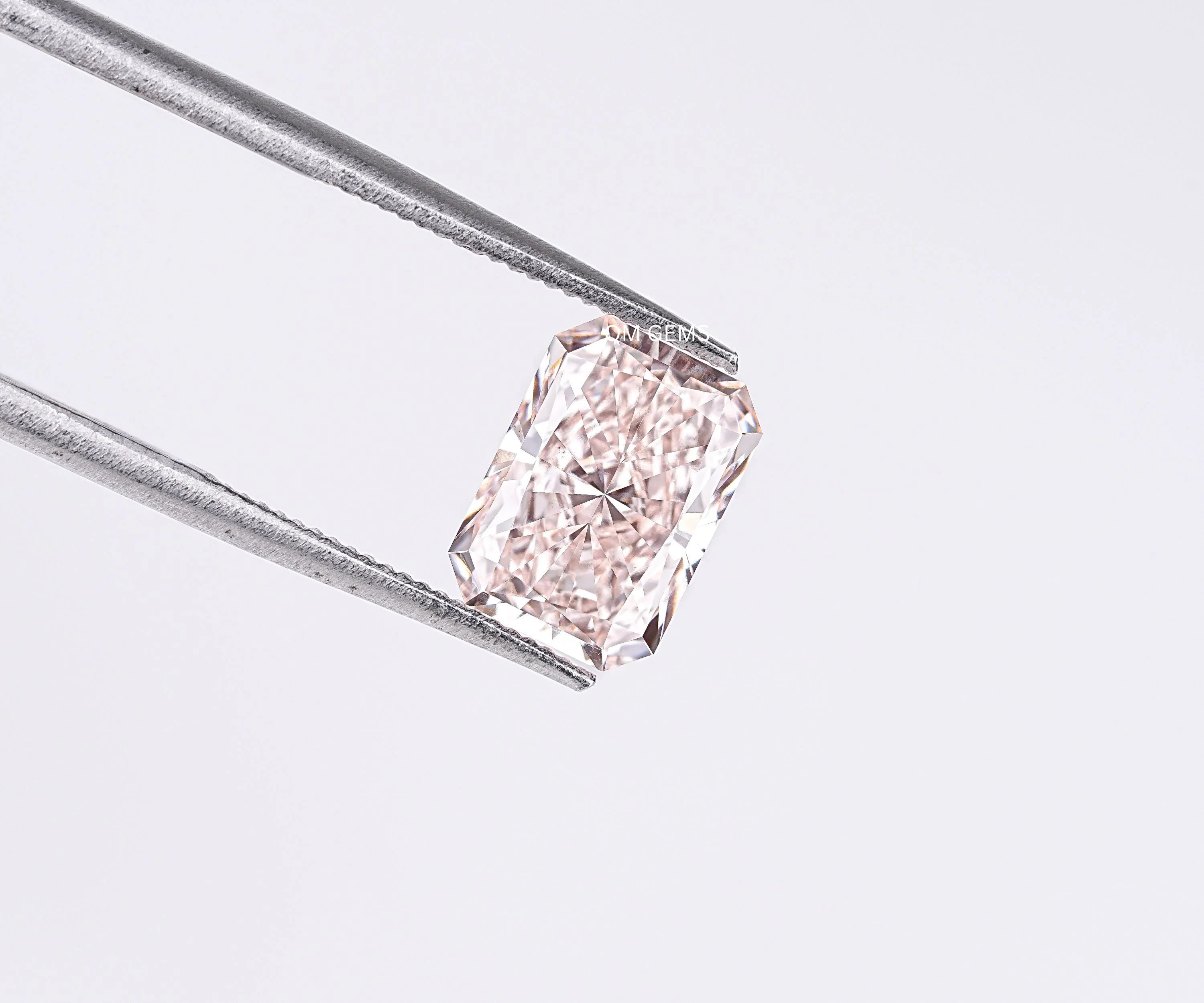 Fancy Pink Radiant Cut Lab Grown Diamond