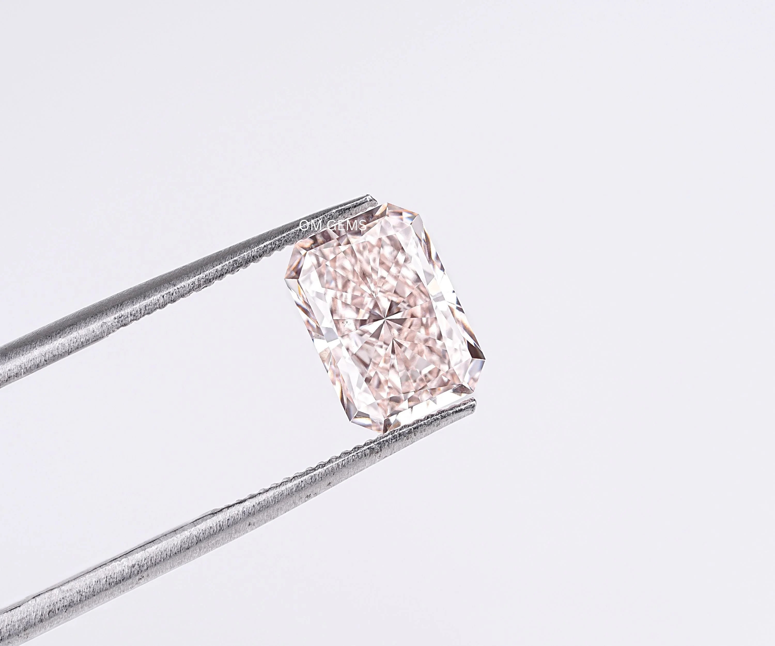 Fancy Pink Radiant Cut Lab Grown Diamond