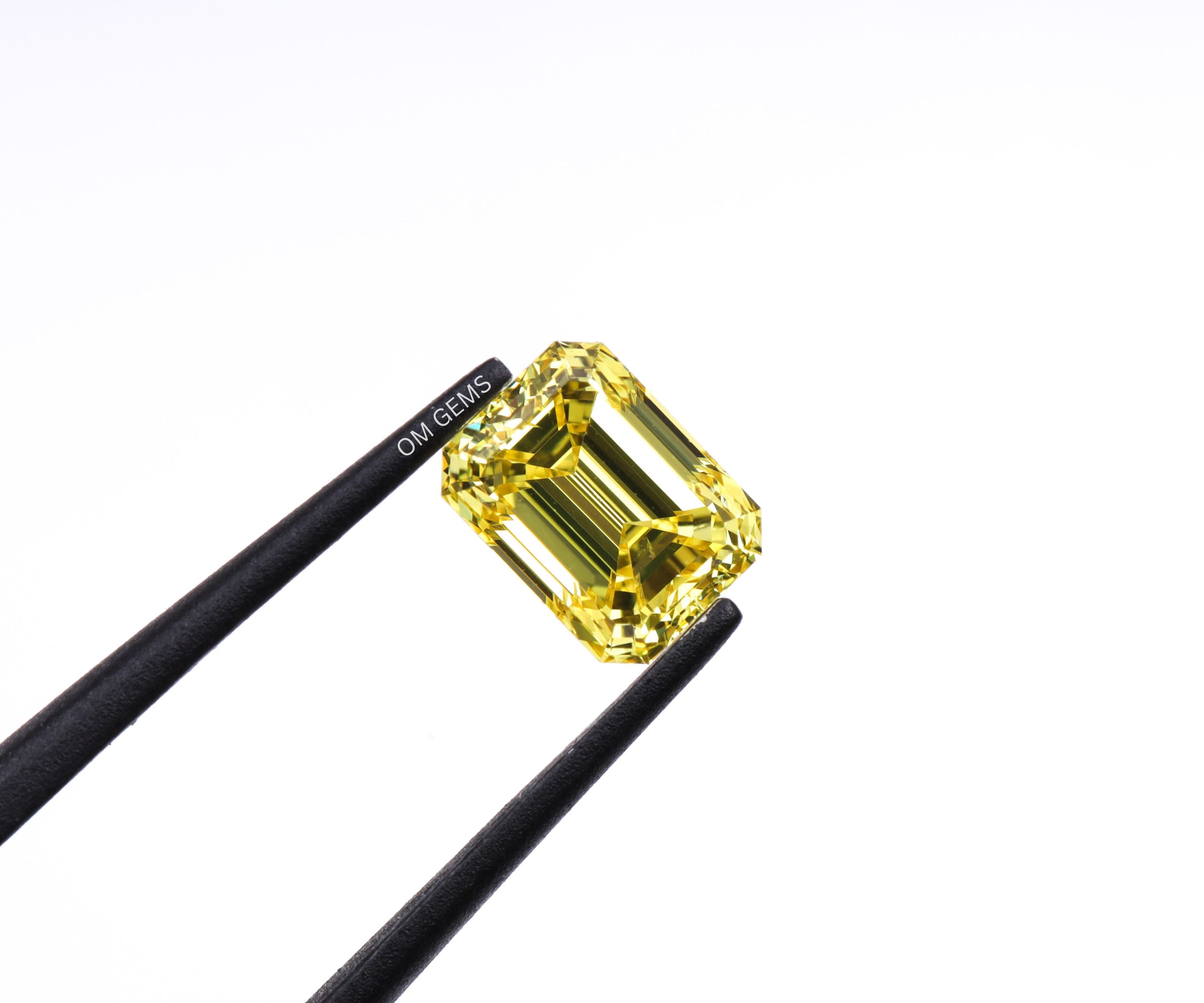 Fancy Vivid Yellow Emerald Lab Grown Loose Diamond