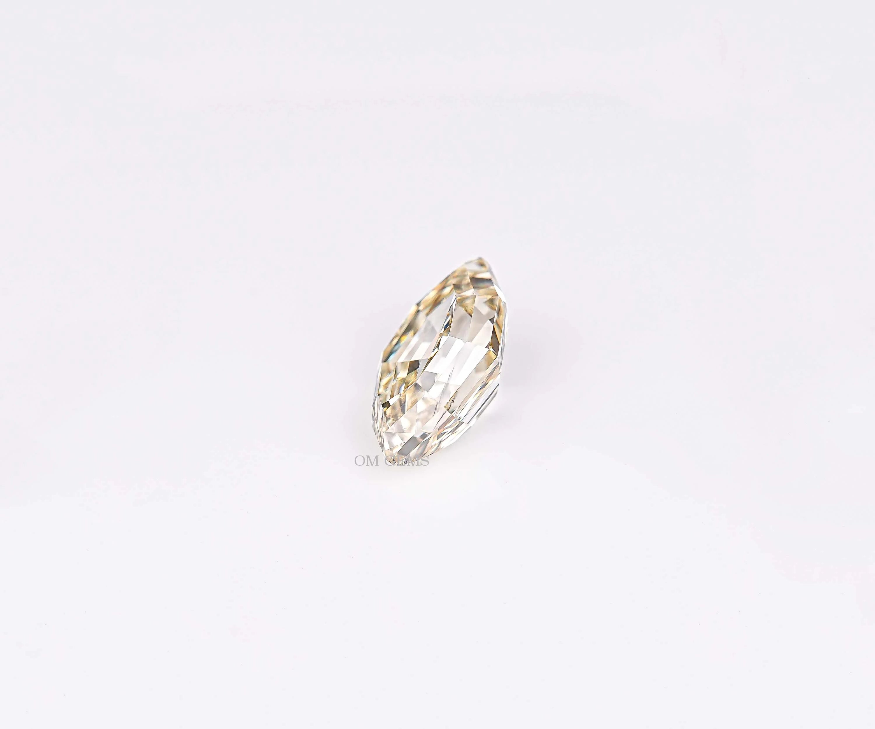 Fancy Yellow Step Marquise Cut Lab Grown Diamond