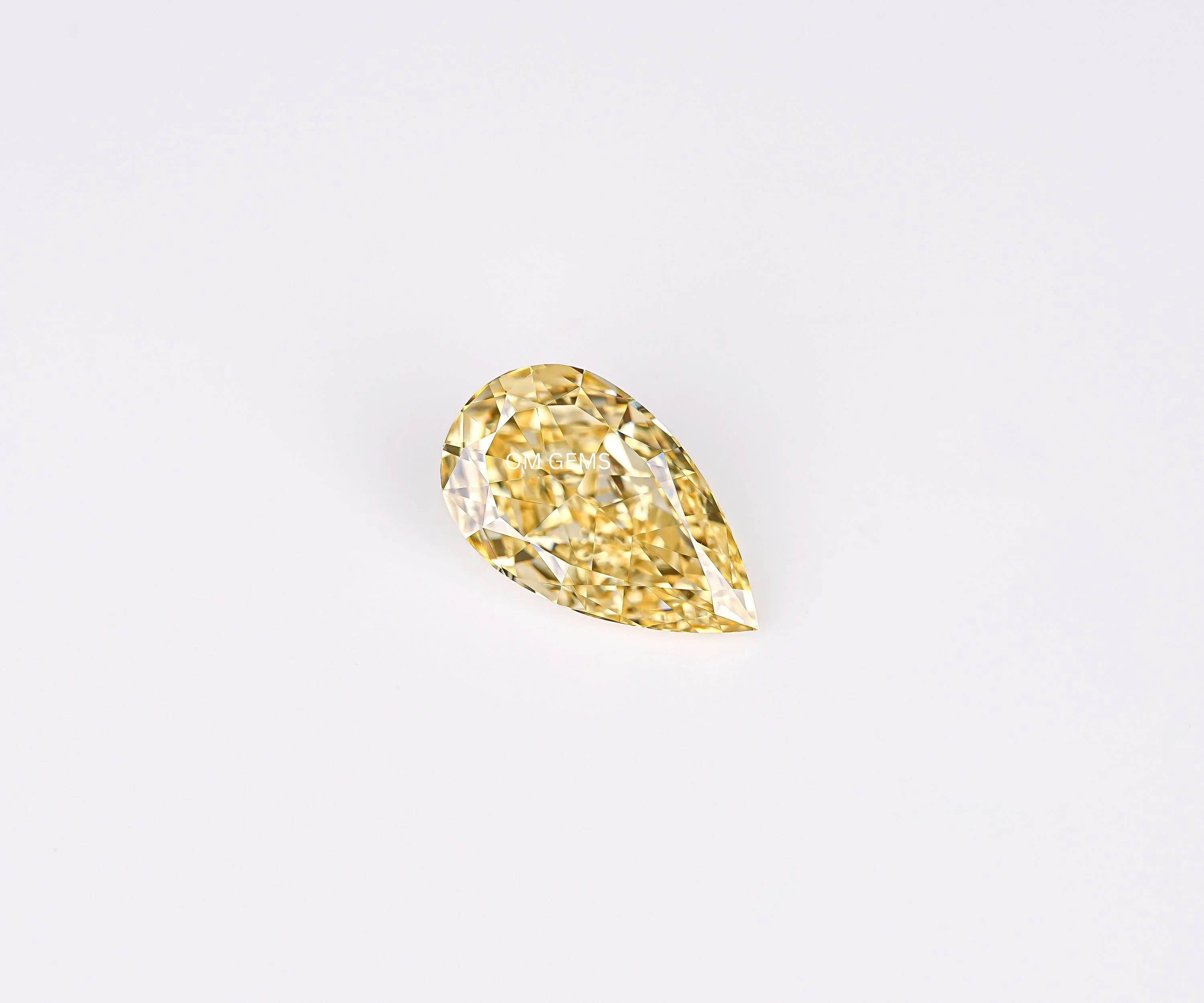 Fancy Yellow Pear Shaped Lab Loose Diamond
