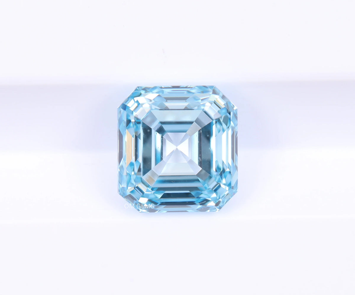 1.75 Carat Fancy Blue Color Asscher Cut Lab Grown Diamond
