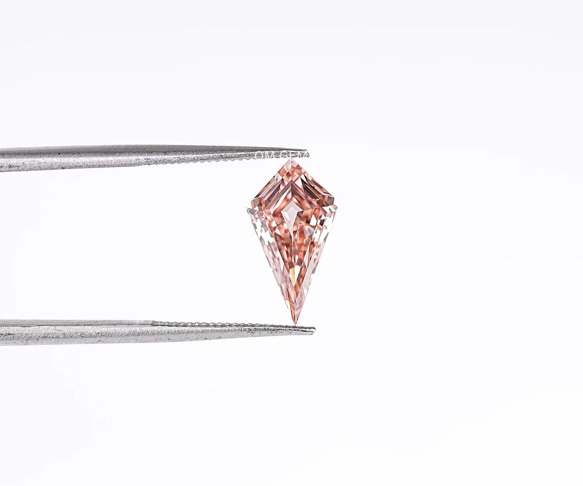 1.18 Carat Fancy Champagne Color Kite Brilliant Cut Lab Grown Diamond