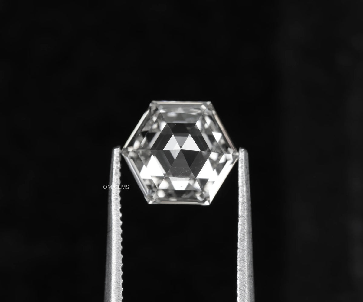 1.08 Carat Hexagon Full Cut Lab Created Fancy Loose Diamond
