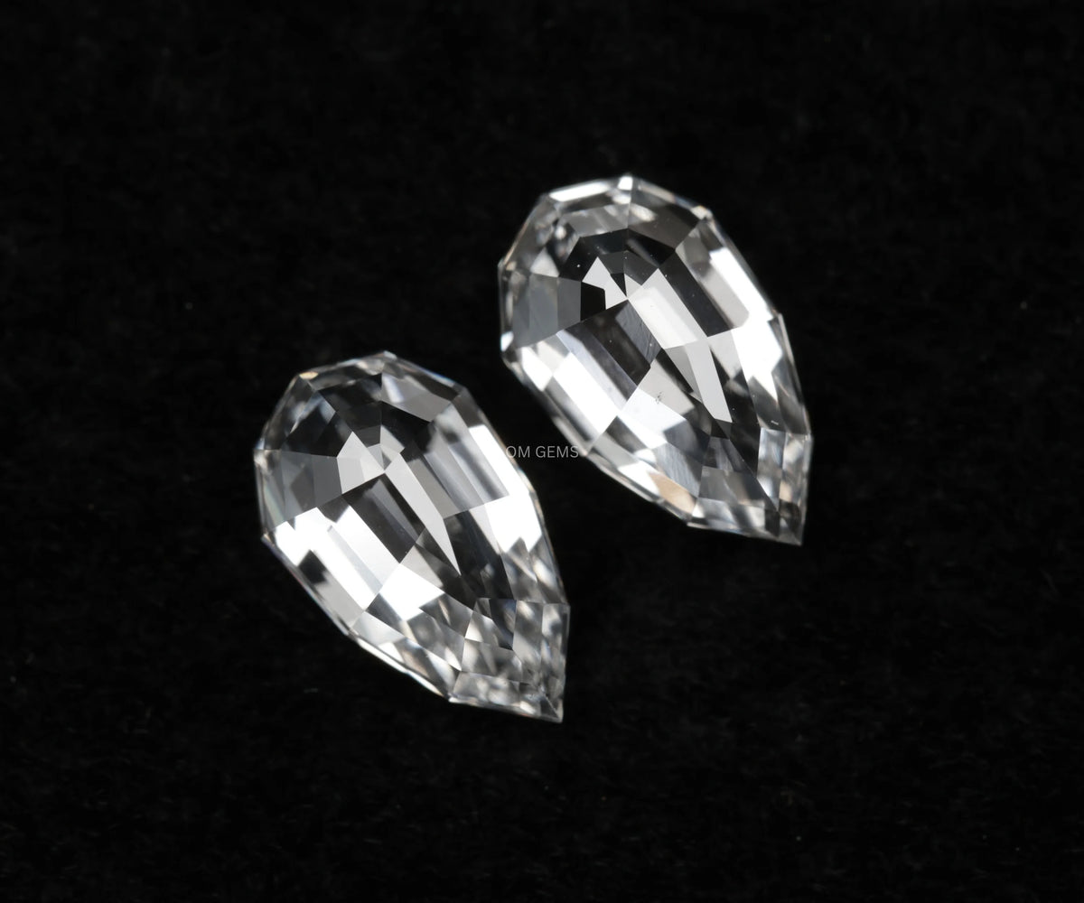 2.08 Carat Pear Full Cut Lab Grown Matched Diamond Pair