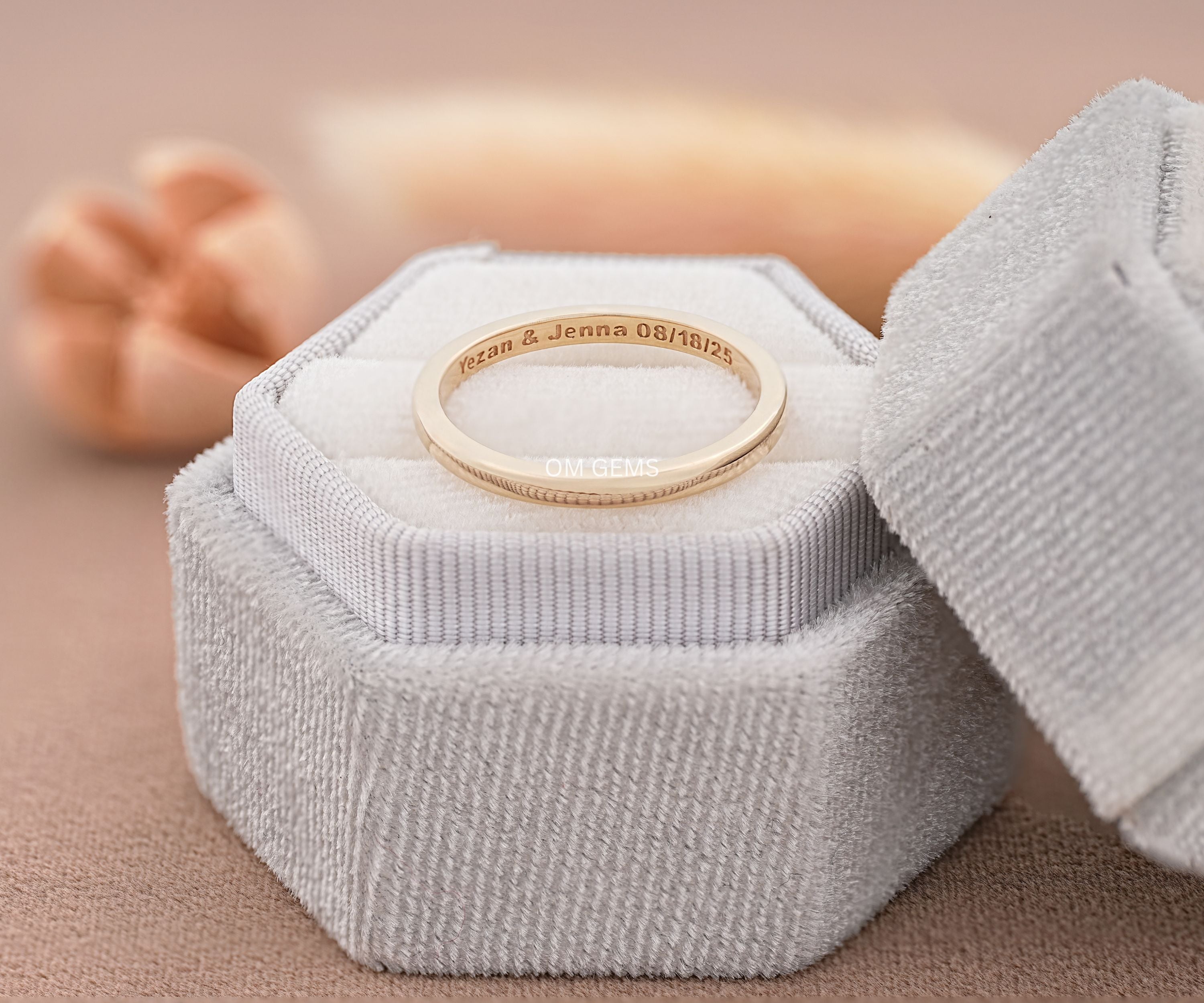 Engraving Yellow Gold Band 