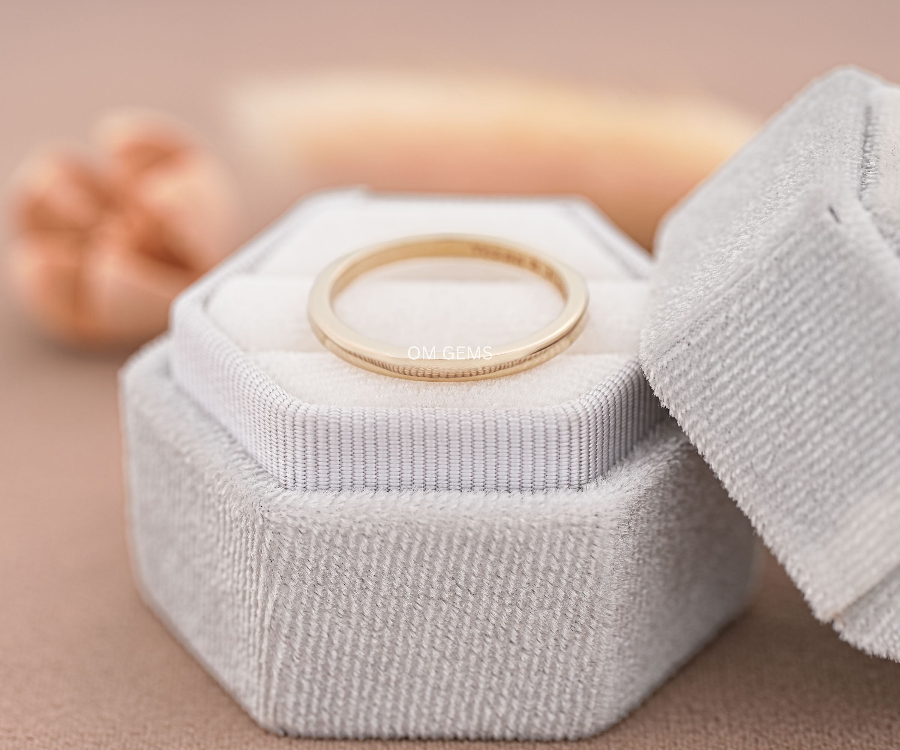 Yellow Gold Band With Engraving