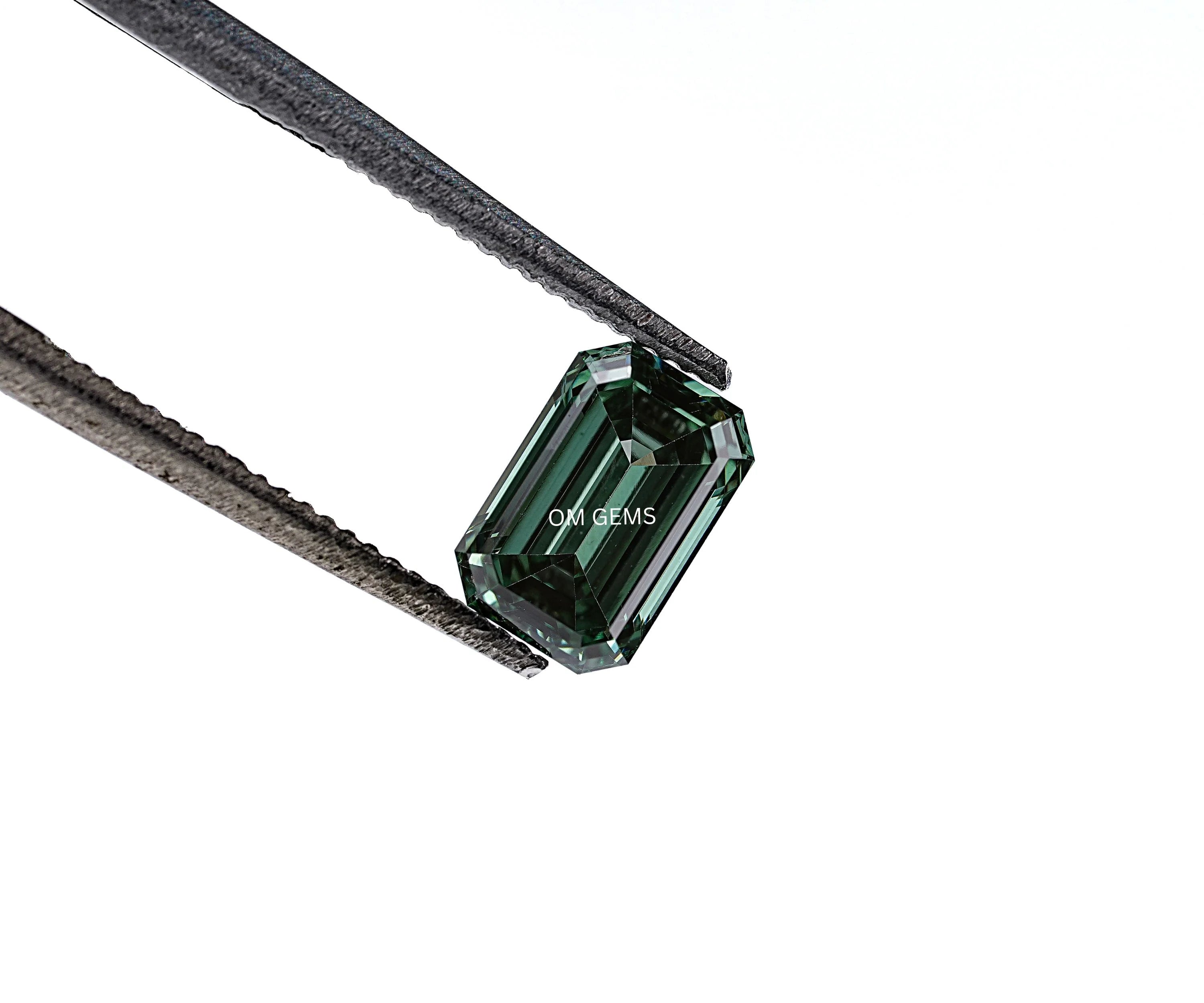 Green Emerald Cut Lab Grown Diamond