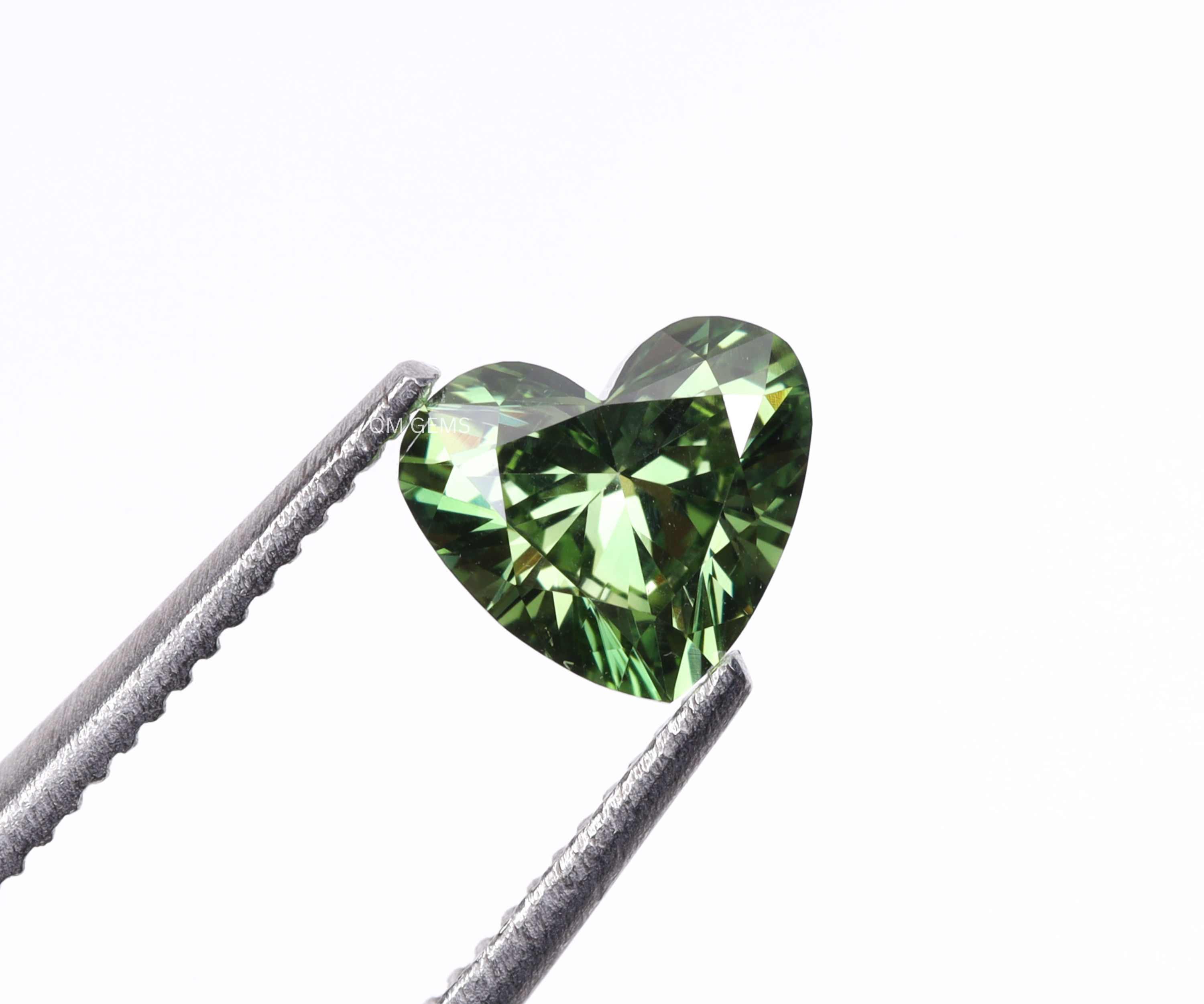Green Heart Shaped Lab Grown Diamond