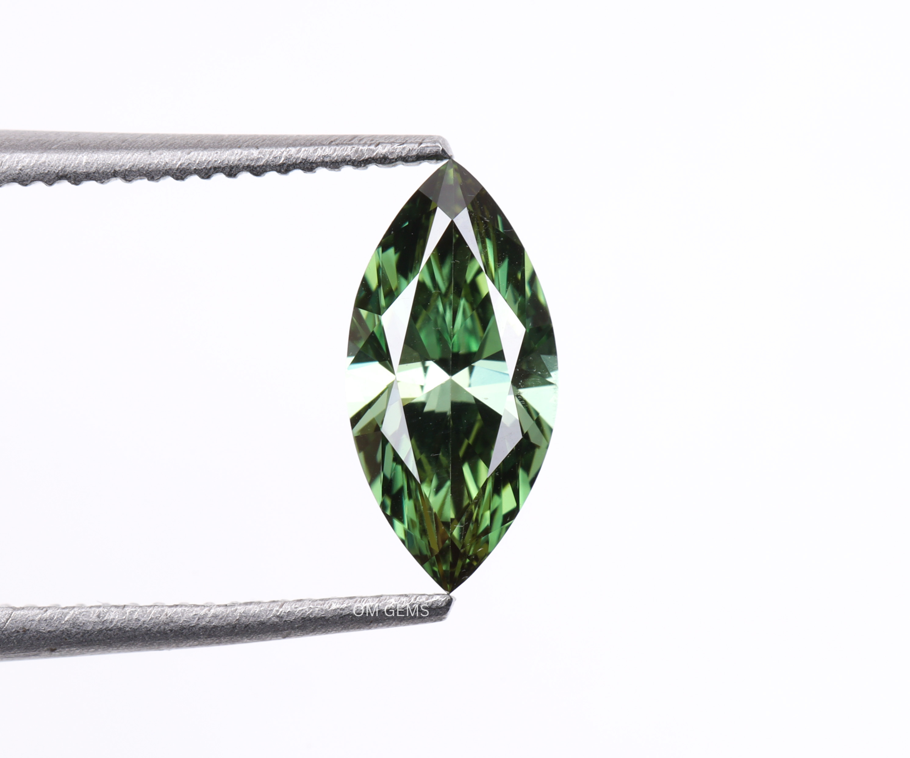 0.50 CT Marquise Green Lab Grown Diamond