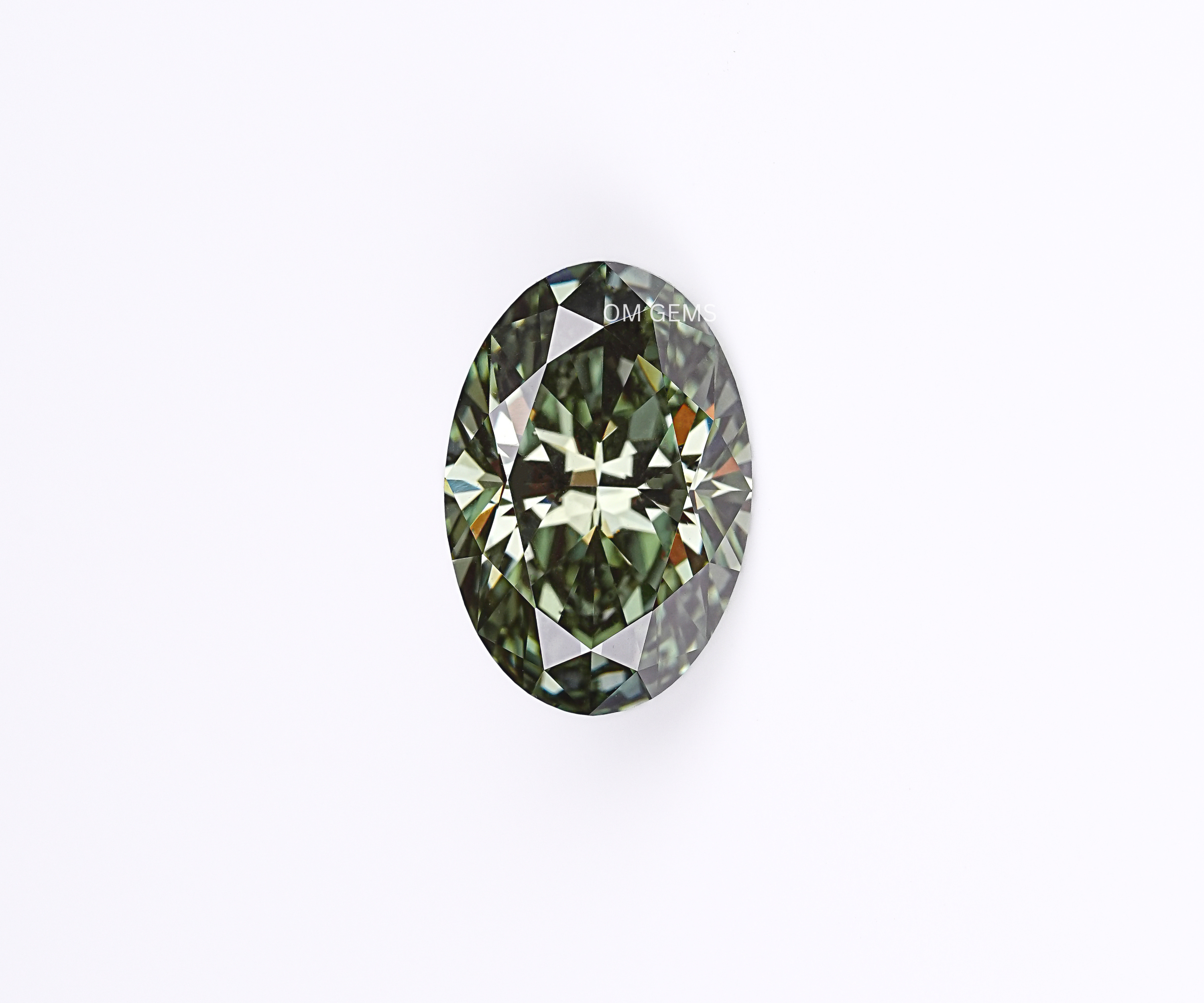Green Oval Cut Lab Grown Diamond