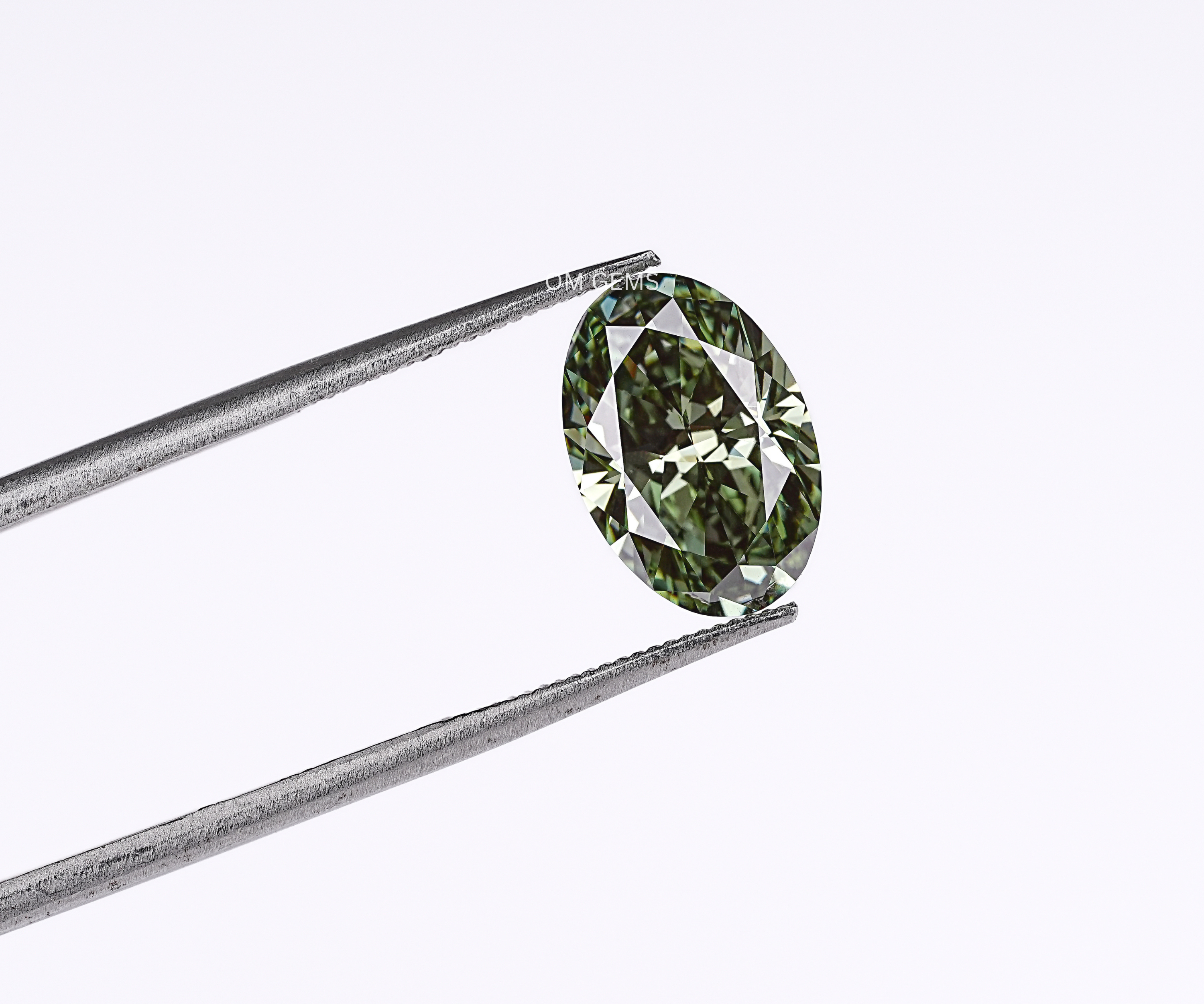 Green Oval Cut Lab Grown Diamond